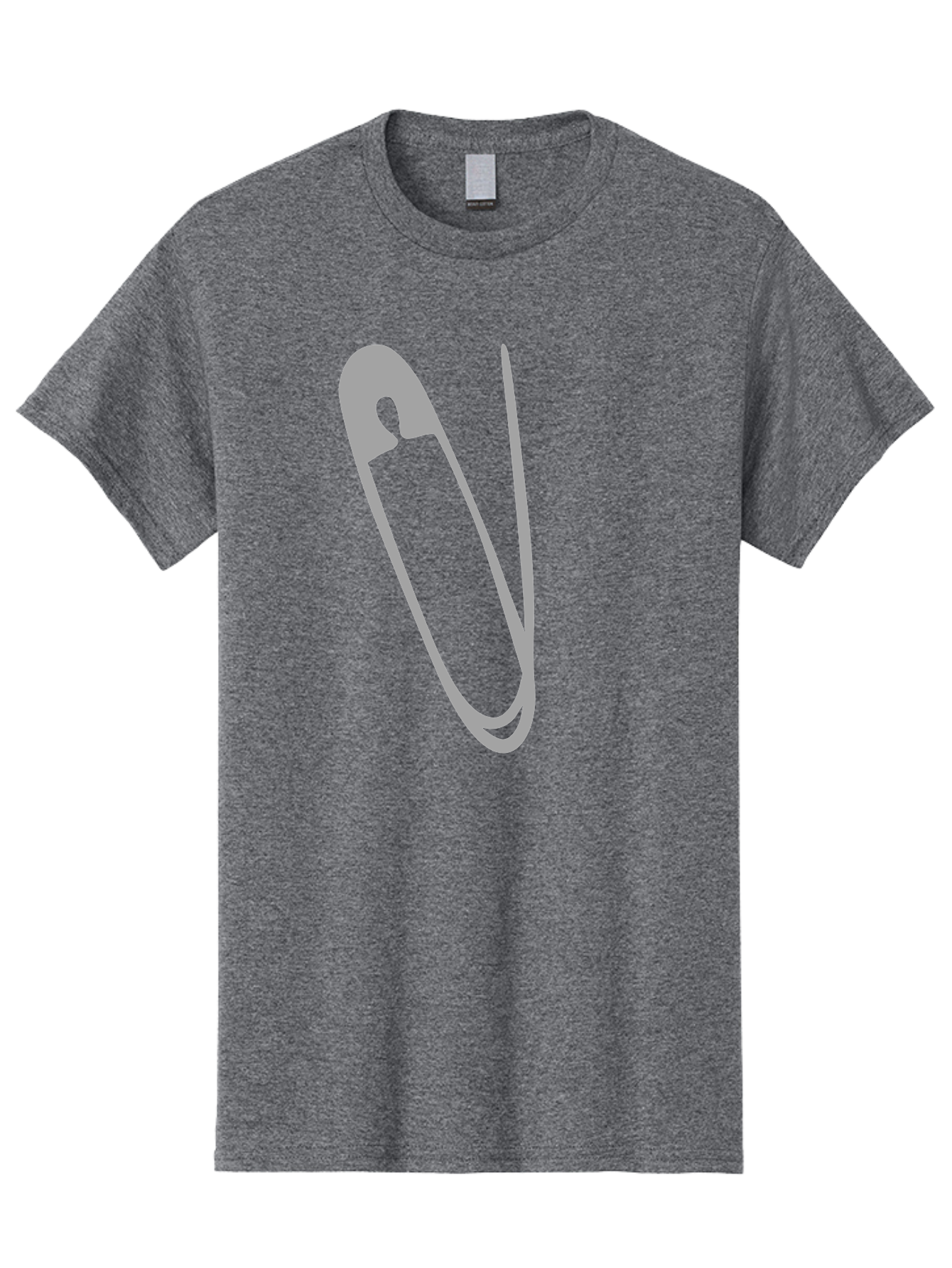 Safety-Pin Men'S Graphic Tee, 100% Cotton, Comfortable Casual Summer Wear, Machine Washable, Safety Pin, Gray Safety Pin, Pin Icon, Gray Icon, Simple Design, Minimalist Graphic, Safety Pin Illustration Aac095 13