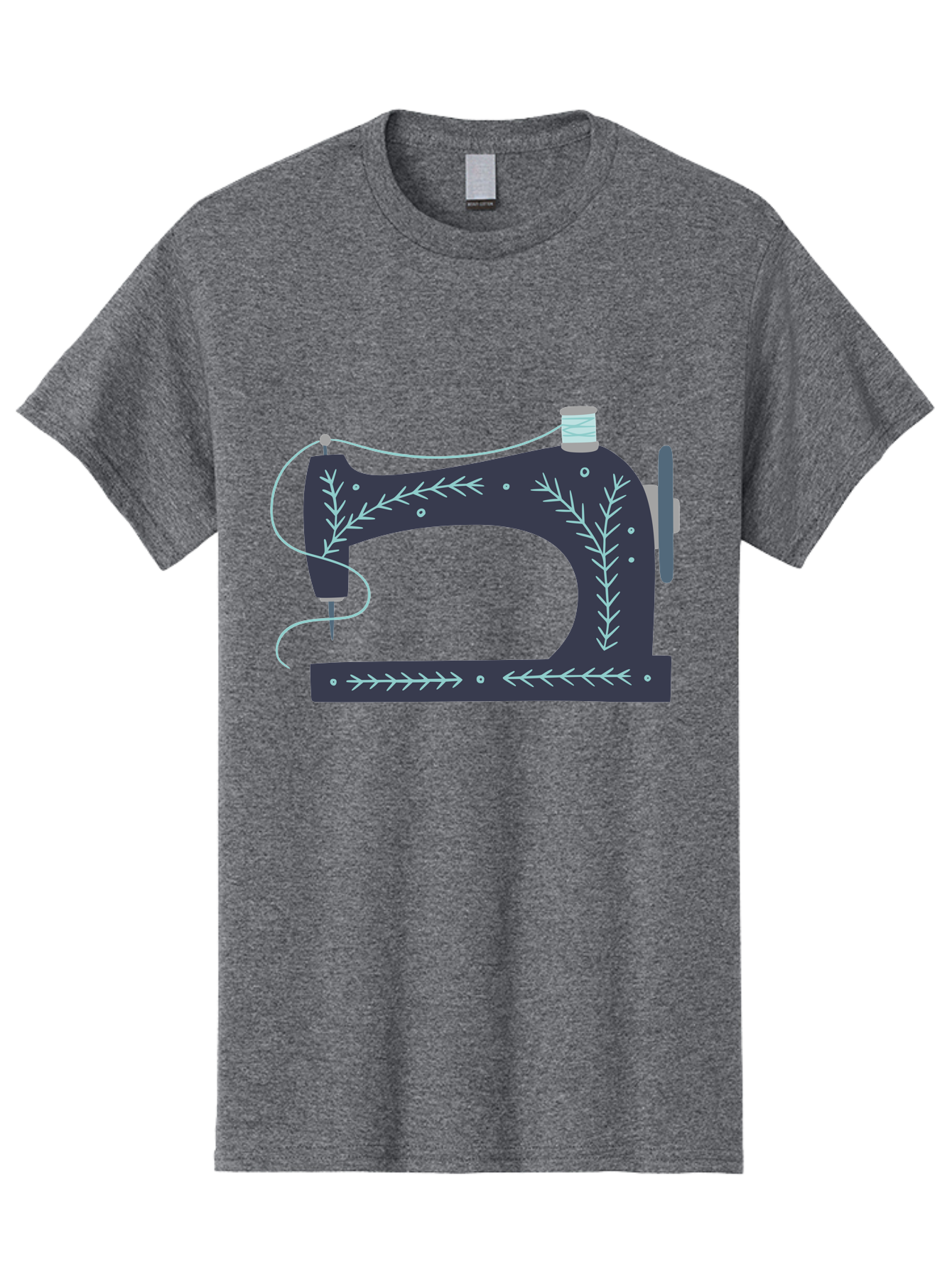 Sewing-Machine-3 Men'S Graphic Tee, 100% Cotton, Comfortable Casual Summer Wear, Machine Washable, Vintage Sewing Machine, Floral Designs, Sewing Decor, Needle And Thread, Textile Art, Creative Inspiration, Diy Fashion, Handmade Crafts Aac102 5