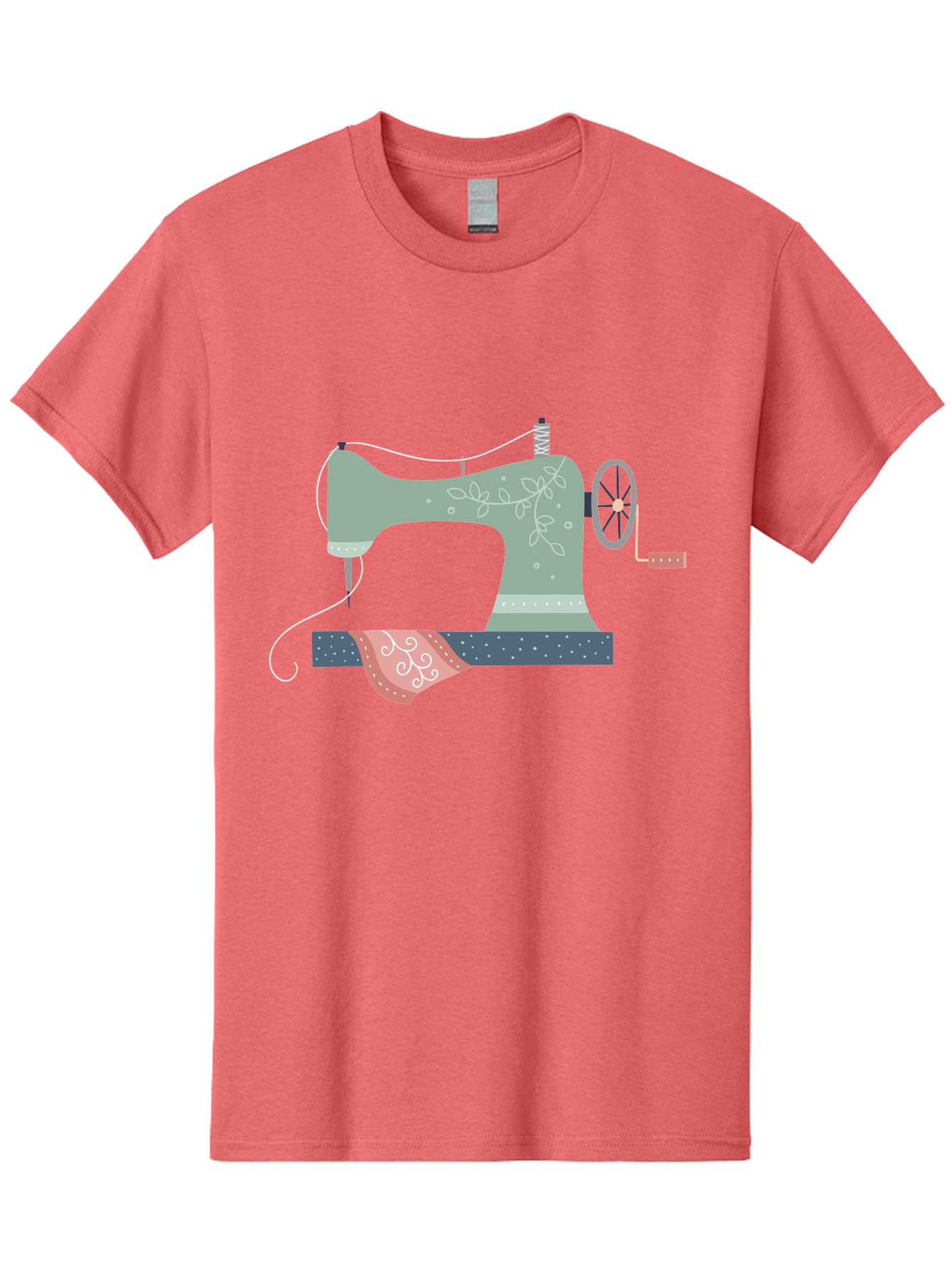 Sewing-Machine-4 Men'S Graphic Tee, 100% Cotton, Comfortable Casual Summer Wear, Machine Washable, Vintage Sewing Machine, Floral Design, Sewing Thread, Handmade Crafts, Diy Fashion, Creative Hobbies, Stitching, Needlework, Embroidery, Aac103 23