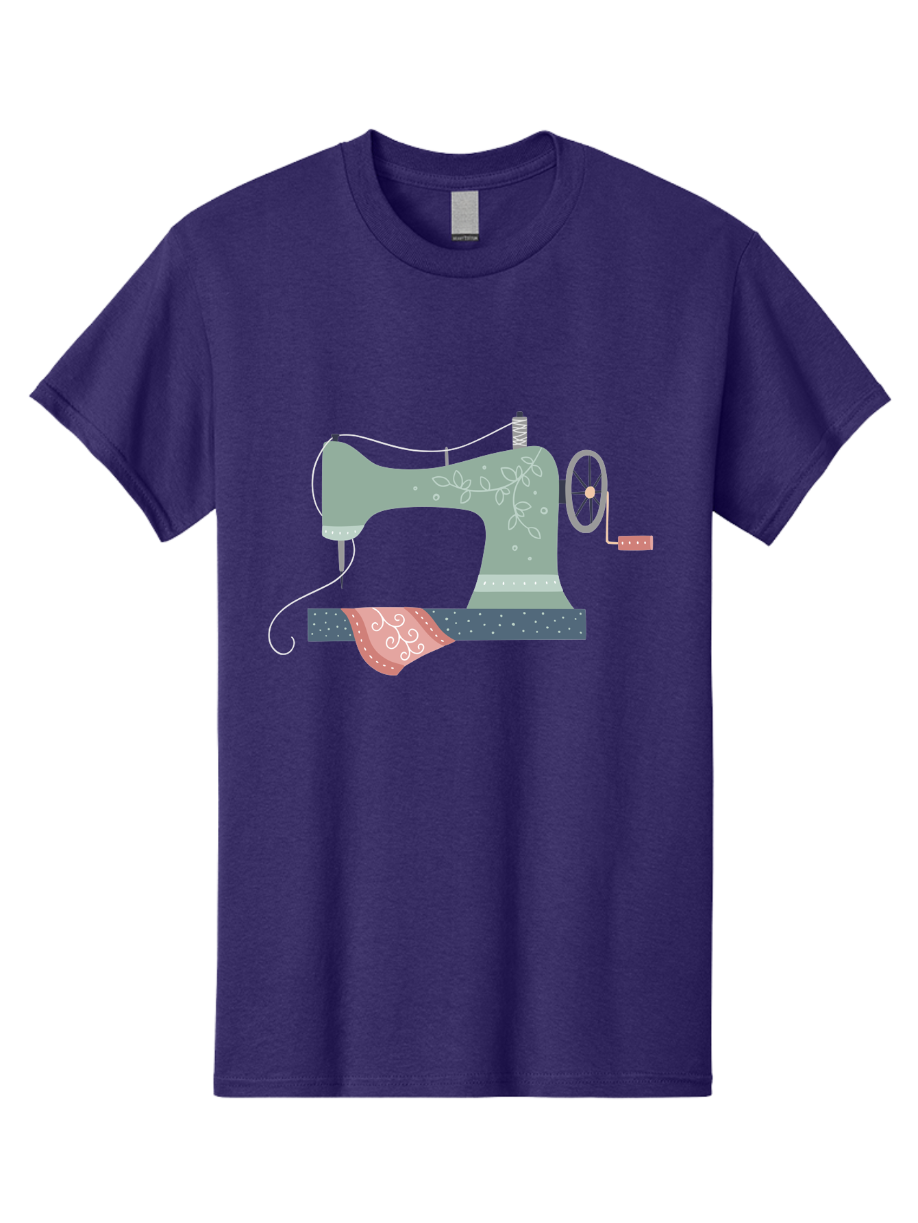 Sewing-Machine-4 Men'S Graphic Tee, 100% Cotton, Comfortable Casual Summer Wear, Machine Washable, Vintage Sewing Machine, Floral Design, Sewing Thread, Handmade Crafts, Diy Fashion, Creative Hobbies, Stitching, Needlework, Embroidery, Aac103 11