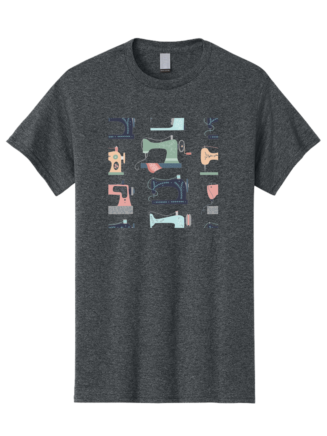 Sewing-Machines Men'S Graphic Tee, 100% Cotton, Comfortable Casual Summer Wear, Machine Washable, Sewing Machines, Vintage Style, Pastel Colors, Floral Patterns, Fashion Design, Handmade, Crafting, Tailor, Sewing Supplies, Thread, Needle Aac107 1