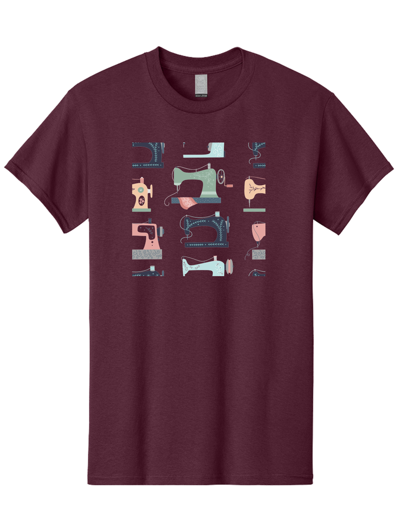 Sewing-Machines Men'S Graphic Tee, 100% Cotton, Comfortable Casual Summer Wear, Machine Washable, Sewing Machines, Vintage Style, Pastel Colors, Floral Patterns, Fashion Design, Handmade, Crafting, Tailor, Sewing Supplies, Thread, Needle Aac107 19
