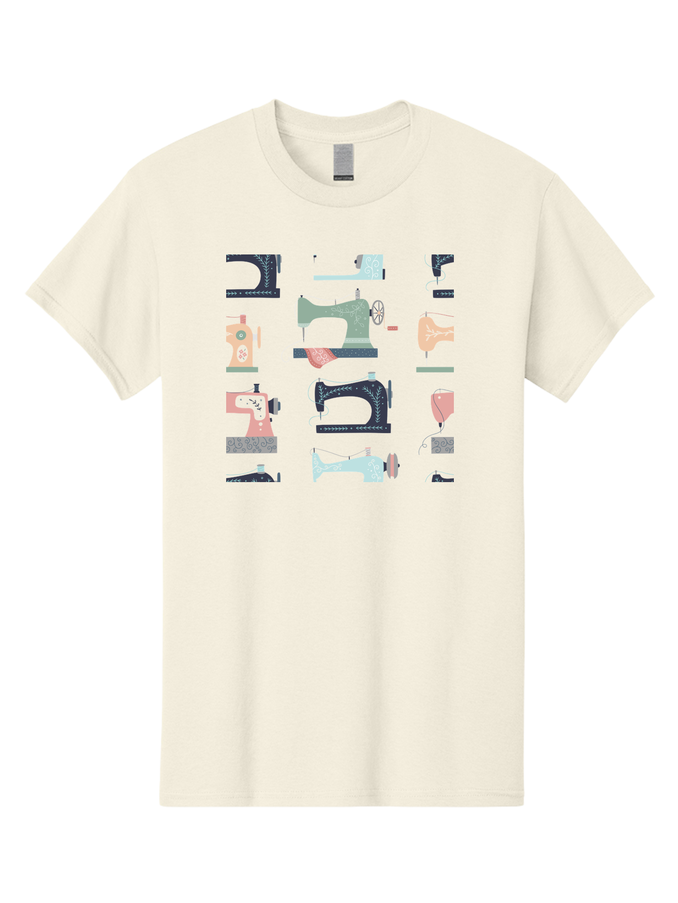 Sewing-Machines Men'S Graphic Tee, 100% Cotton, Comfortable Casual Summer Wear, Machine Washable, Sewing Machines, Vintage Style, Pastel Colors, Floral Patterns, Fashion Design, Handmade, Crafting, Tailor, Sewing Supplies, Thread, Needle Aac107 23
