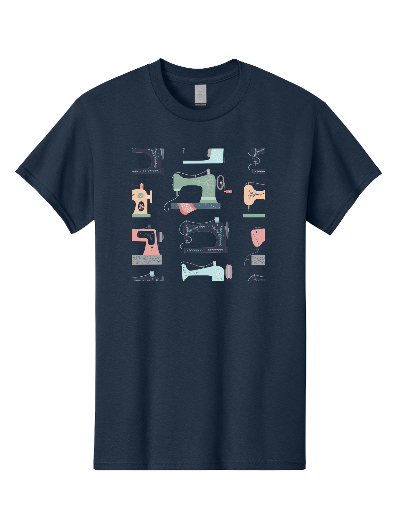 Sewing-Machines Men'S Graphic Tee, 100% Cotton, Comfortable Casual Summer Wear, Machine Washable, Sewing Machines, Vintage Style, Pastel Colors, Floral Patterns, Fashion Design, Handmade, Crafting, Tailor, Sewing Supplies, Thread, Needle Aac107 5