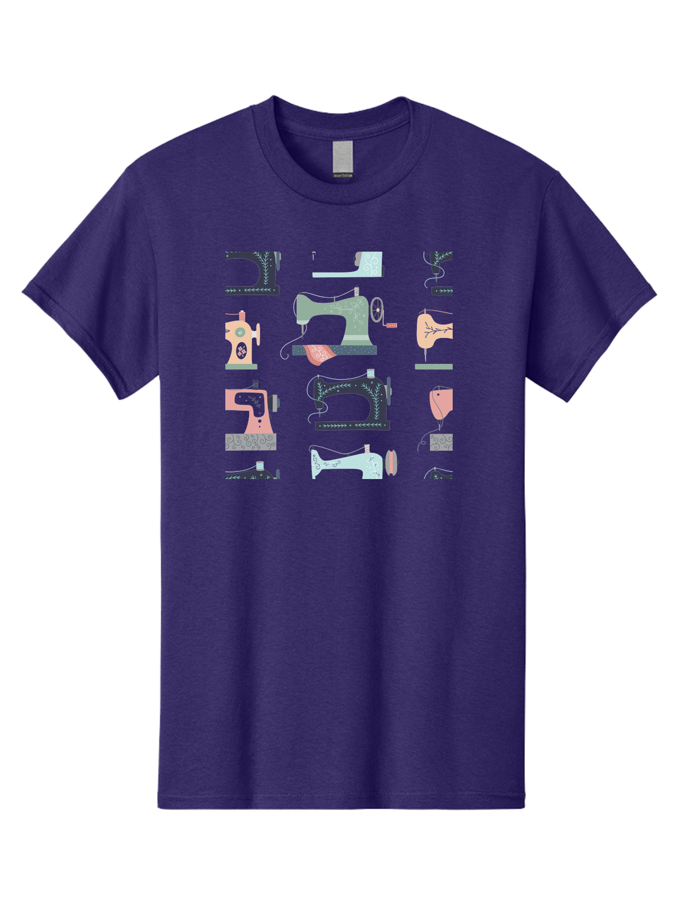 Sewing-Machines Men'S Graphic Tee, 100% Cotton, Comfortable Casual Summer Wear, Machine Washable, Sewing Machines, Vintage Style, Pastel Colors, Floral Patterns, Fashion Design, Handmade, Crafting, Tailor, Sewing Supplies, Thread, Needle Aac107 25