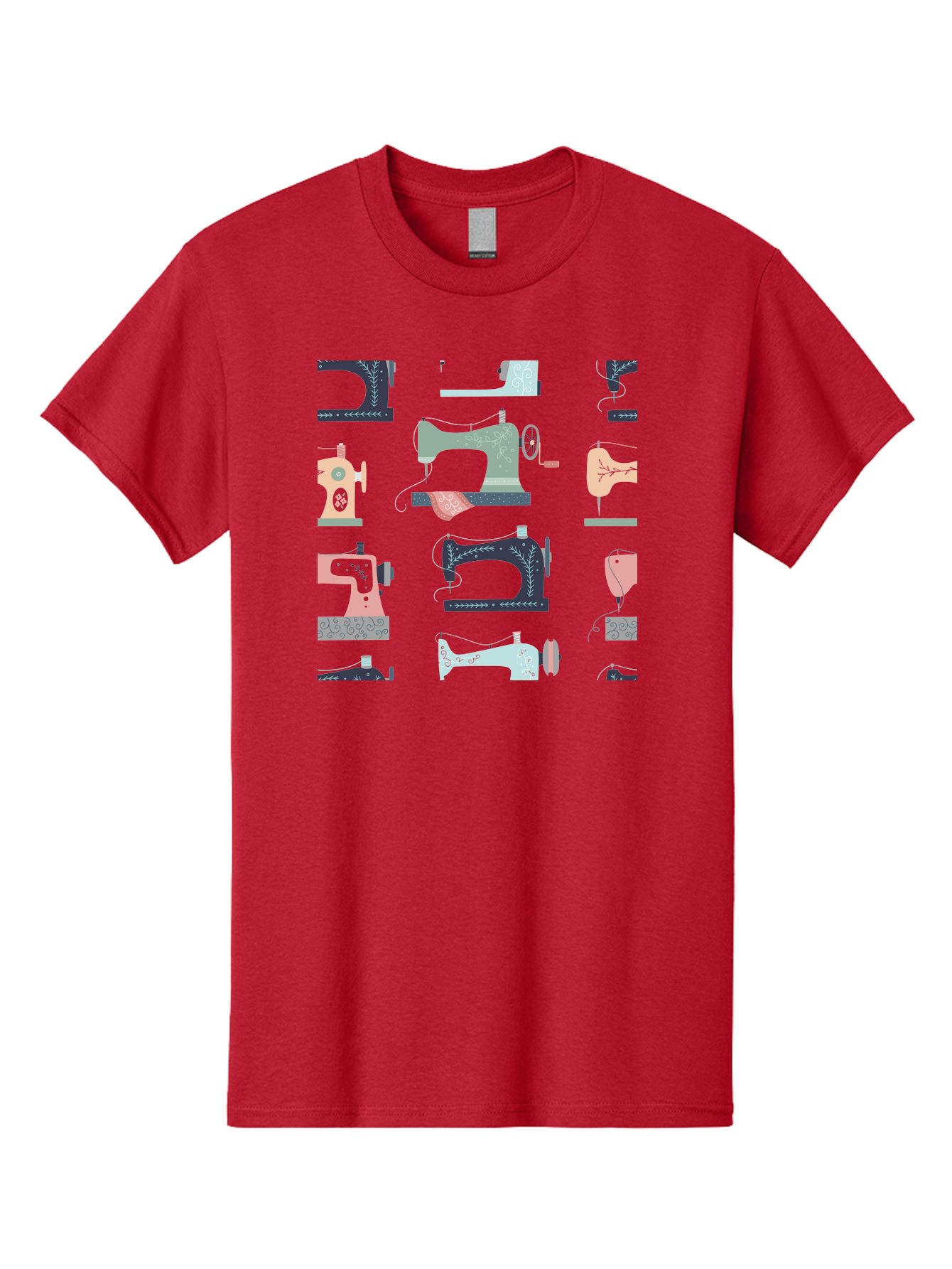 Sewing-Machines Men'S Graphic Tee, 100% Cotton, Comfortable Casual Summer Wear, Machine Washable, Sewing Machines, Vintage Style, Pastel Colors, Floral Patterns, Fashion Design, Handmade, Crafting, Tailor, Sewing Supplies, Thread, Needle Aac107 3