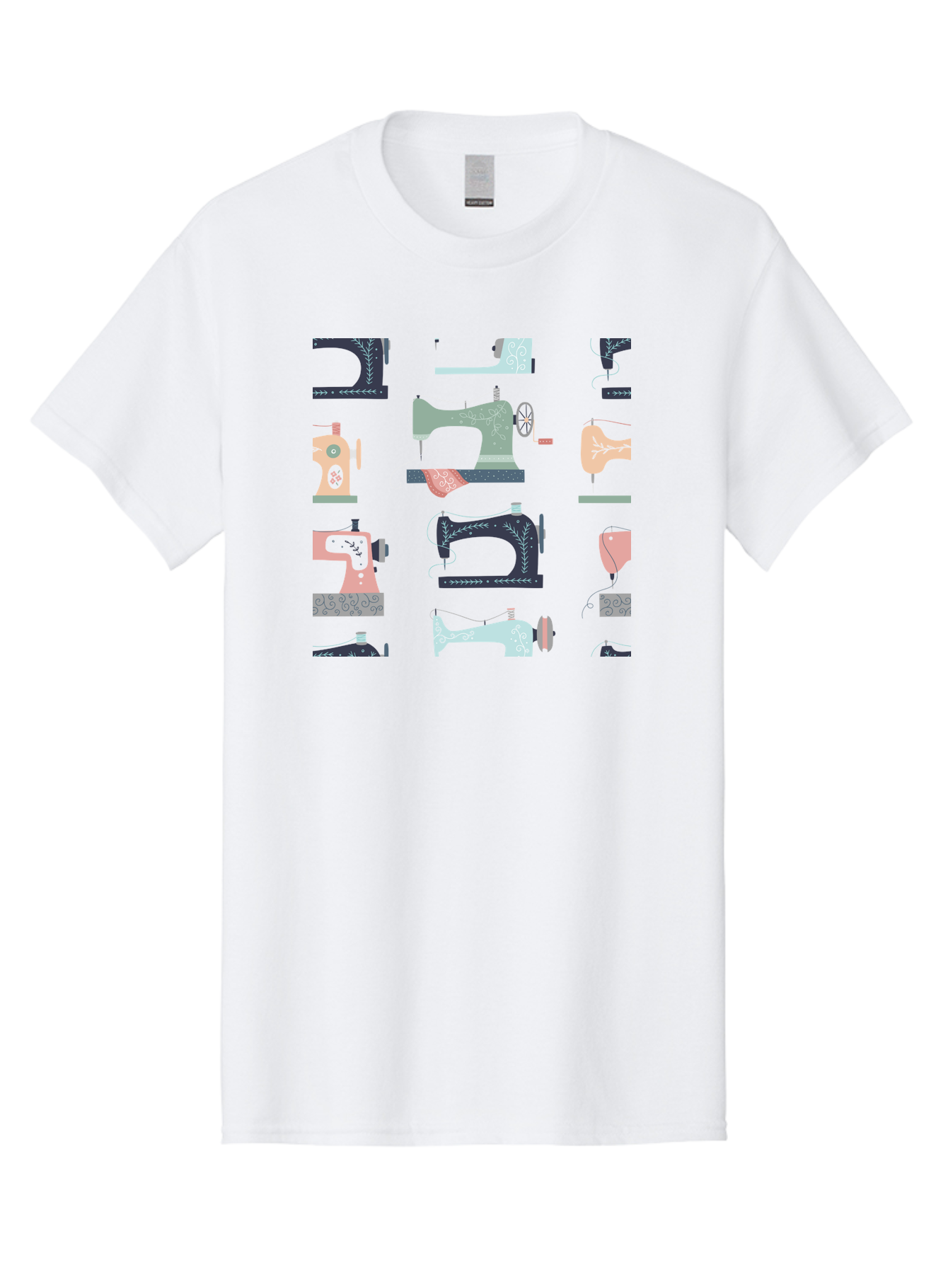 Sewing-Machines Men'S Graphic Tee, 100% Cotton, Comfortable Casual Summer Wear, Machine Washable, Sewing Machines, Vintage Style, Pastel Colors, Floral Patterns, Fashion Design, Handmade, Crafting, Tailor, Sewing Supplies, Thread, Needle Aac107 13