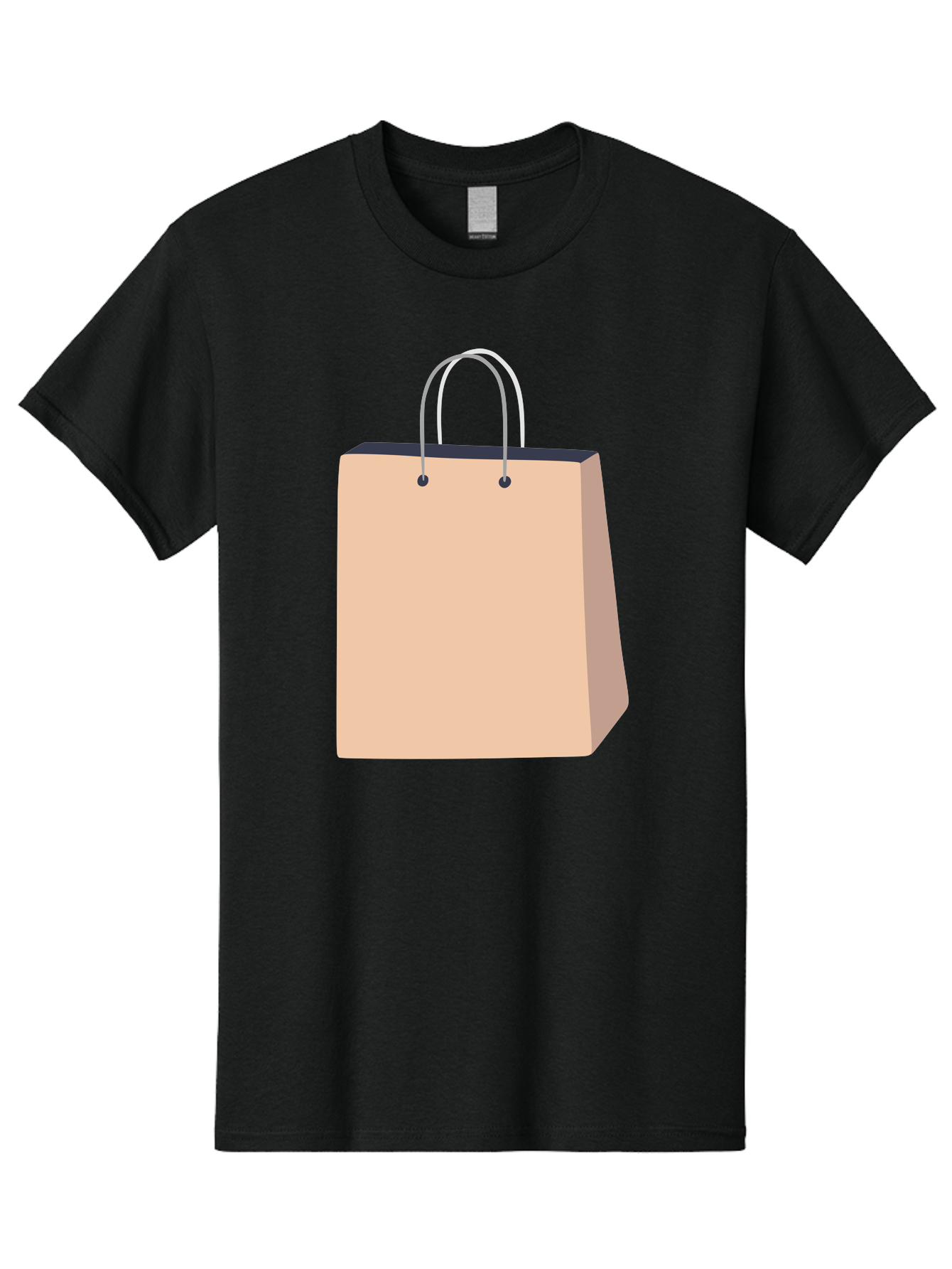 Shopping-Bag Men'S Graphic Tee, 100% Cotton, Comfortable Casual Summer Wear, Machine Washable, Shopping Bag, Retail Packaging, Paper Bag, Handles, Simple Design, Minimalist Style, E-Commerce, Packaging Design Aac111 5