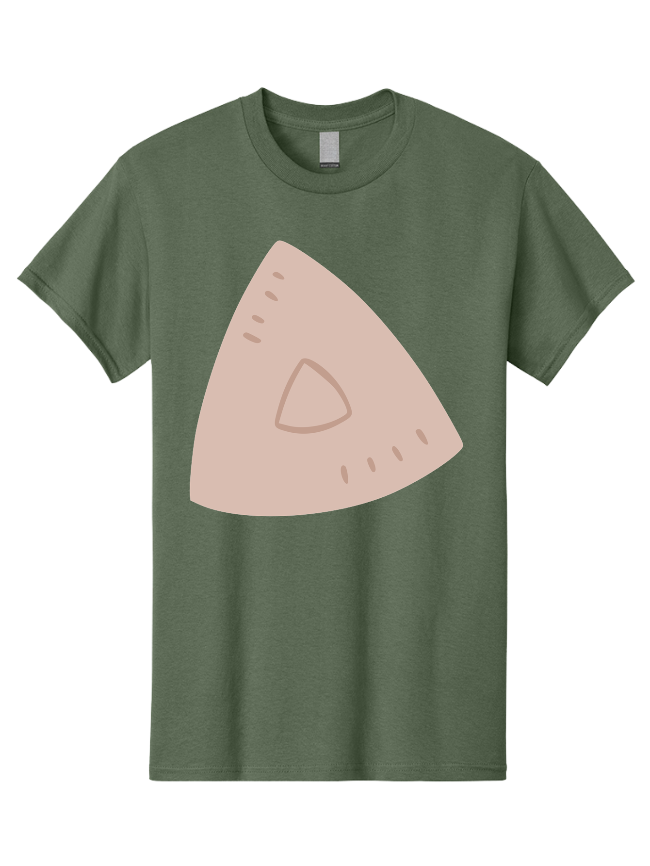 Triangle Men'S Graphic Tee, 100% Cotton, Comfortable Casual Summer Wear, Machine Washable, Tricorn Hat, Pirate Hat, Historical Fashion, 18Th Century Style, Cartoon Illustration, Minimalist Design, Simple Shapes, Muted Colors, Vintage Accessory Aac129 3