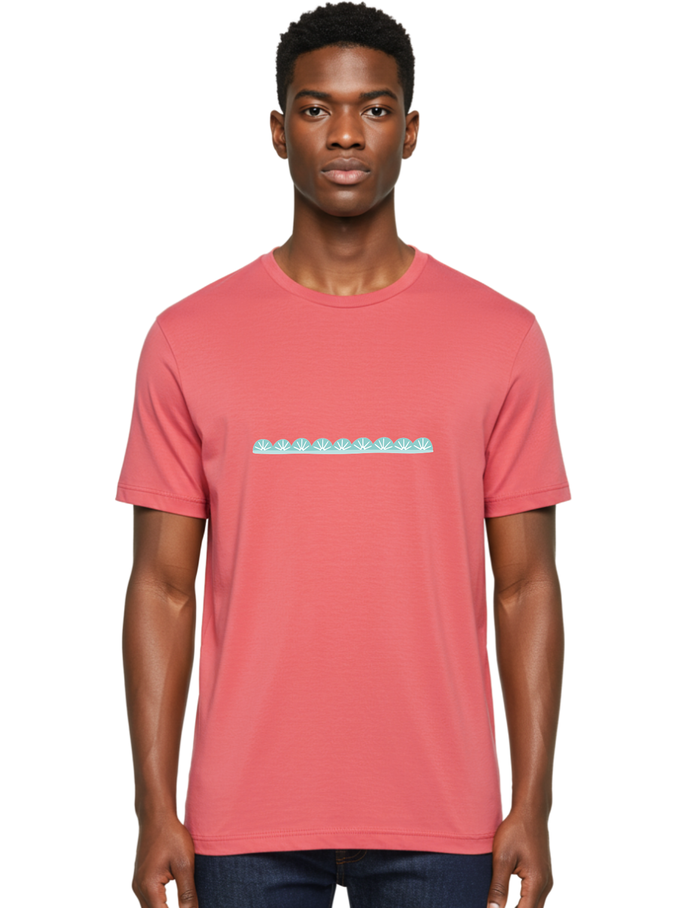 Umbrellas Men'S Graphic Tee, 100% Cotton, Comfortable Casual Summer Wear, Machine Washable, White Seashells, Shell Pattern, Ocean-Inspired Design, Coastal Decor, Beachy Vibe, Simple Illustration, Graphic Element Aac132 24