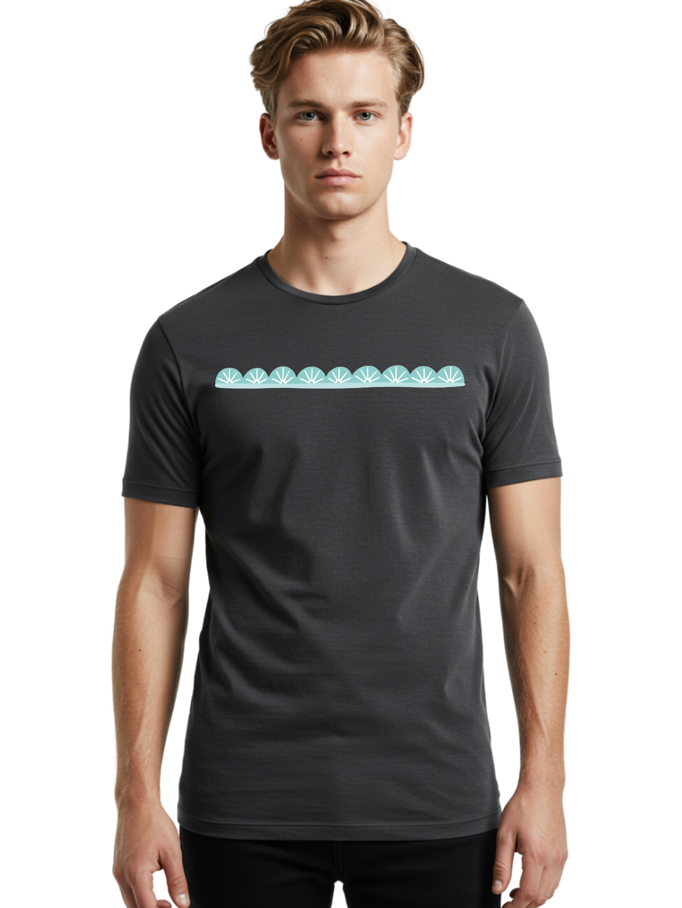 Umbrellas Men'S Graphic Tee, 100% Cotton, Comfortable Casual Summer Wear, Machine Washable, White Seashells, Shell Pattern, Ocean-Inspired Design, Coastal Decor, Beachy Vibe, Simple Illustration, Graphic Element Aac132 30