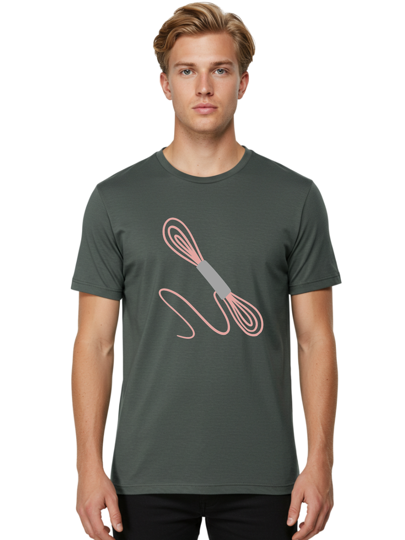 Whisk Men'S Graphic Tee, 100% Cotton, Comfortable Casual Summer Wear, Machine Washable, Cooking Utensils, Kitchen Tools, Whisk Design, Creative Graphics, Pastel Colors, Kitchenware, Cooking Essentials Aac133 24