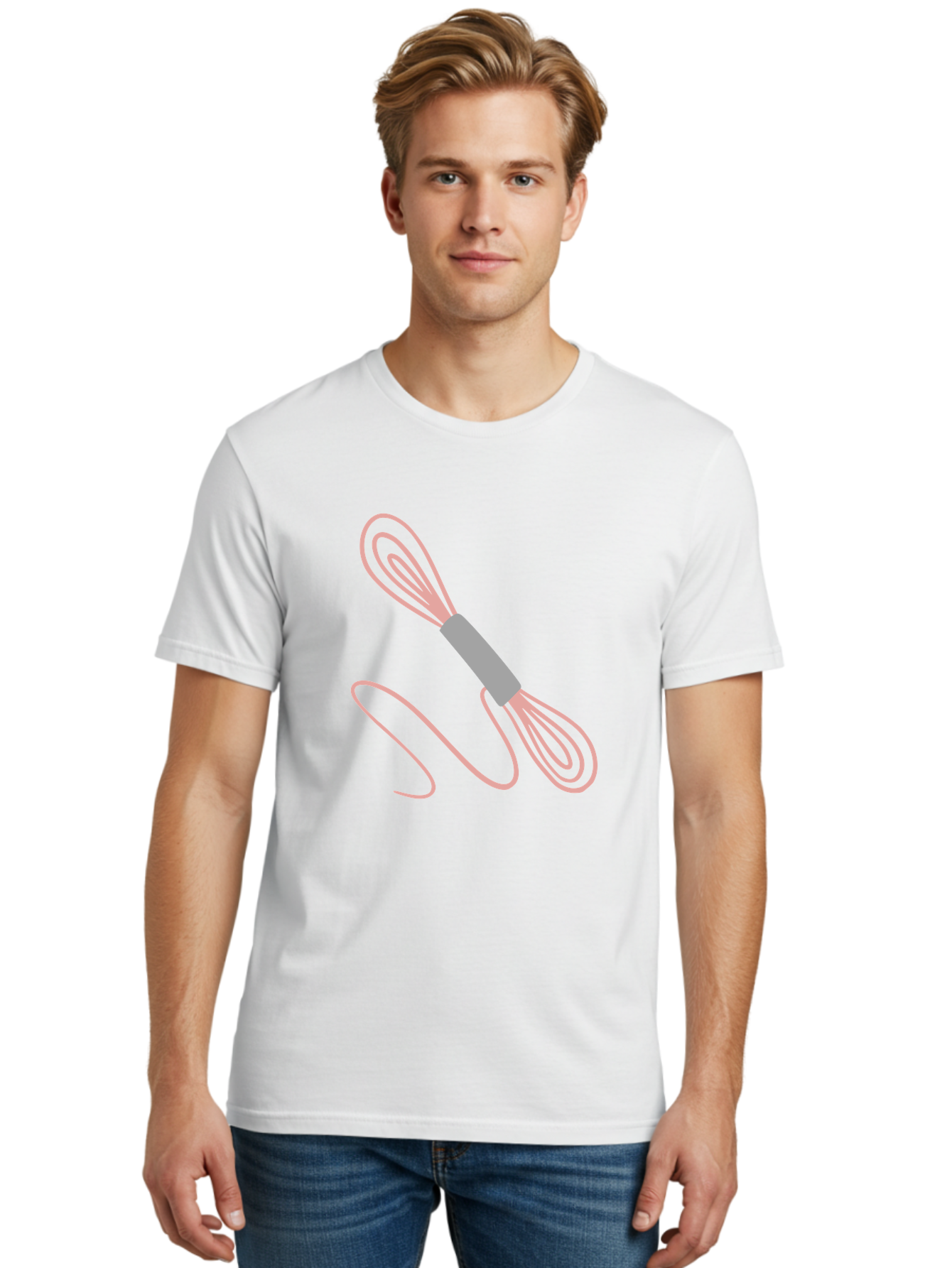 Whisk Men'S Graphic Tee, 100% Cotton, Comfortable Casual Summer Wear, Machine Washable, Cooking Utensils, Kitchen Tools, Whisk Design, Creative Graphics, Pastel Colors, Kitchenware, Cooking Essentials Aac133 18