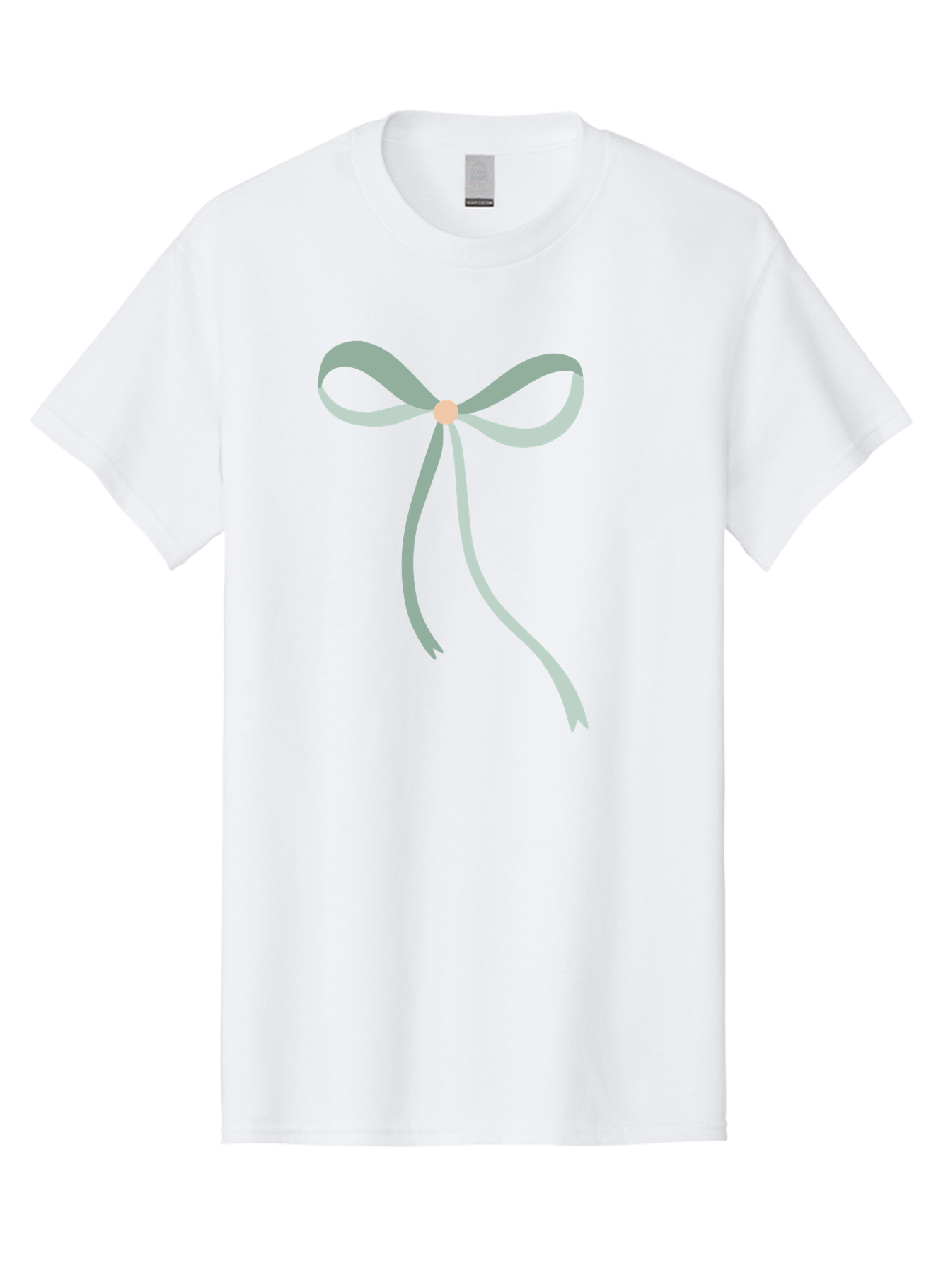 White-Bow Men'S Graphic Tee, 100% Cotton, Comfortable Casual Summer Wear, Machine Washable, Grey Ribbon, Bow Decoration, Gift Wrapping, Celebratory Decor, Party Favors, Elegant Design, Soft Pastel, Minimalist Style Aac134 7