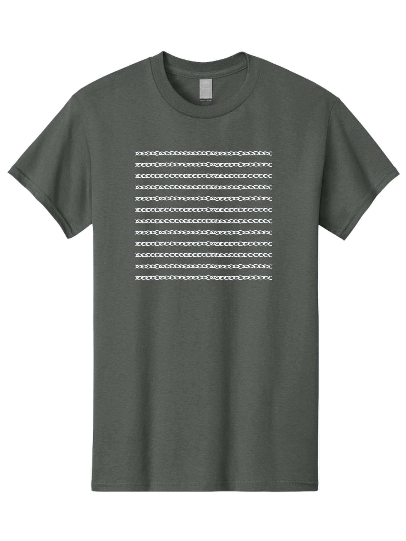 White-Chain-Pattern Men'S Graphic Tee, 100% Cotton, Comfortable Casual Summer Wear, Machine Washable, Chain Link Pattern, Seamless Texture, White Background, Subtle Design, Minimalist Aesthetic, Repeating Motif, Decorative Element, Aac135 21