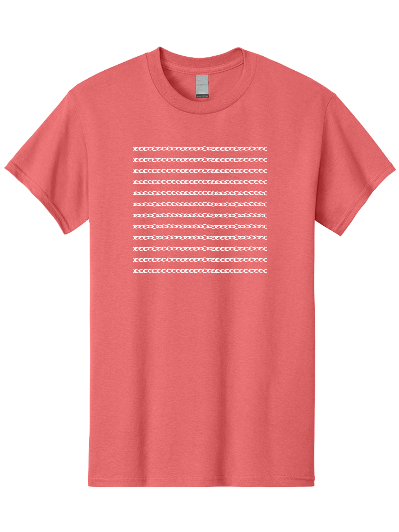 White-Chain-Pattern Men'S Graphic Tee, 100% Cotton, Comfortable Casual Summer Wear, Machine Washable, Chain Link Pattern, Seamless Texture, White Background, Subtle Design, Minimalist Aesthetic, Repeating Motif, Decorative Element, Aac135 19