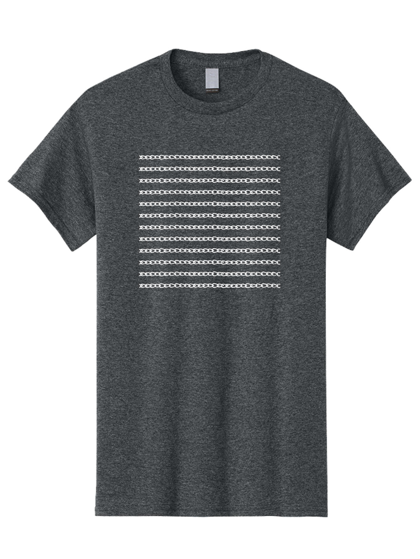 White-Chain-Pattern Men'S Graphic Tee, 100% Cotton, Comfortable Casual Summer Wear, Machine Washable, Chain Link Pattern, Seamless Texture, White Background, Subtle Design, Minimalist Aesthetic, Repeating Motif, Decorative Element, Aac135 23