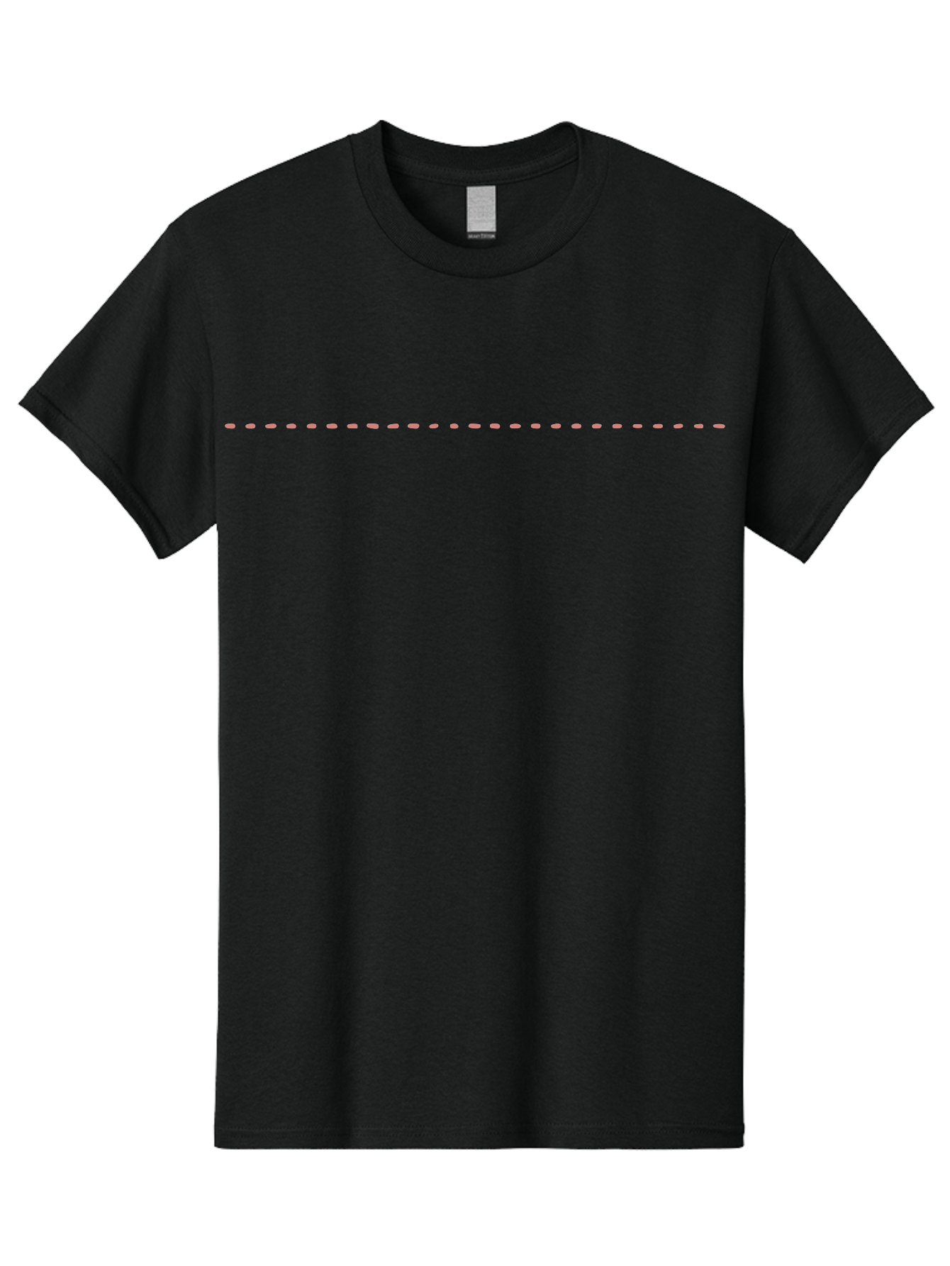 White-Dotted-Line Men'S Graphic Tee, 100% Cotton, Comfortable Casual Summer Wear, Machine Washable, Dotted Line, Horizontal Line, Simple Design, Minimalist Aesthetic, Graphic Element, Creative Design, Line Art Aac136 27