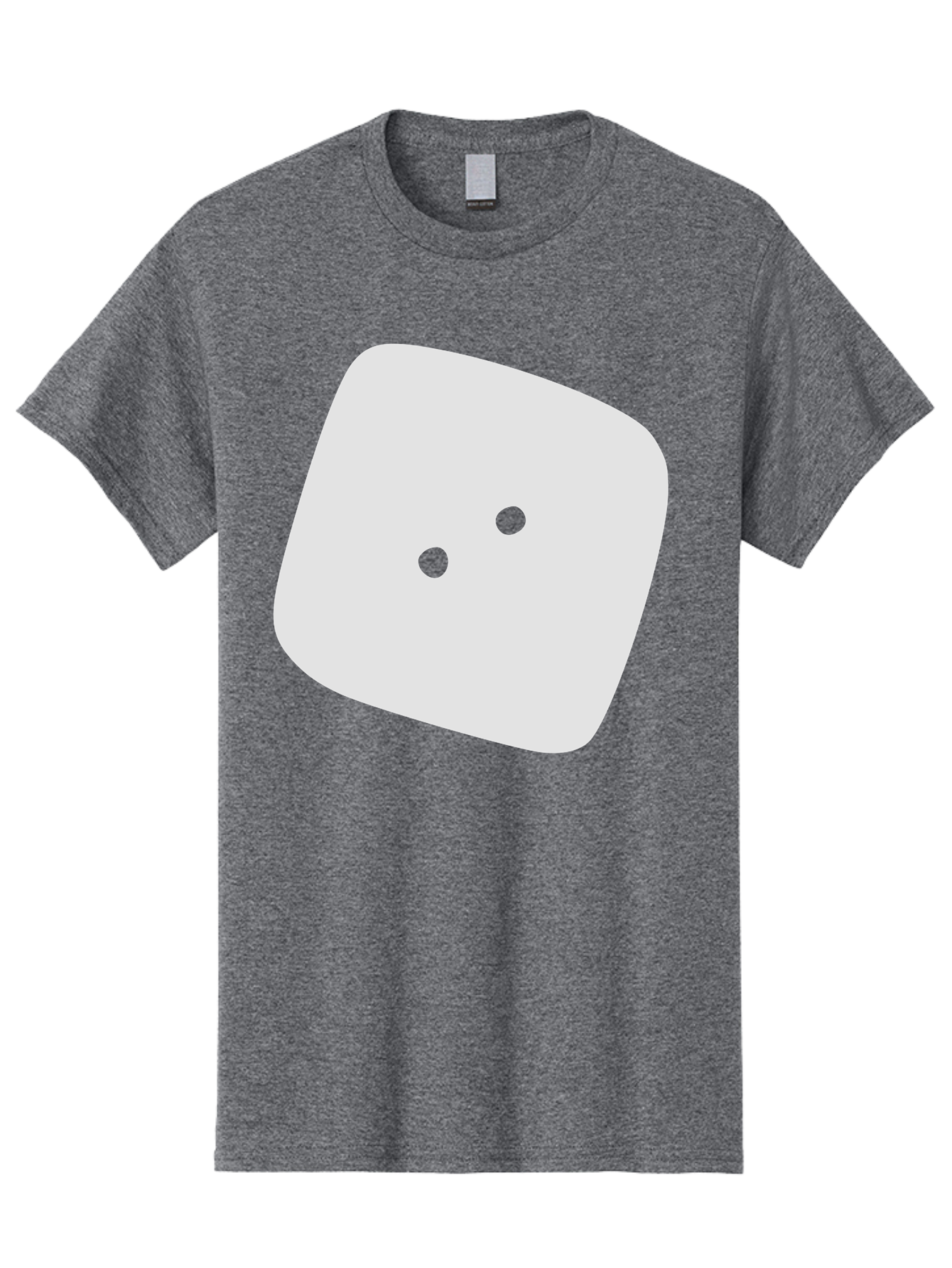 White-Rounded-Square-With-Two-Green-Dots Men'S Graphic Tee, 100% Cotton, Comfortable Casual Summer Wear, Machine Washable, Simple Smiley Face, Minimalist Design, Cute Emoji, Rounded Square Shape, Green Dots, Friendly Expression, Digital Icon, Aac137 29