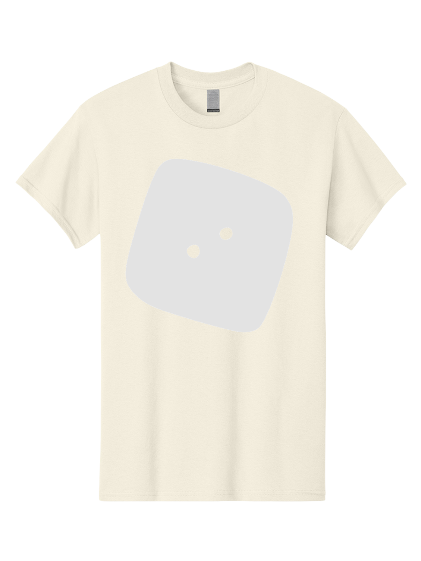 White-Rounded-Square-With-Two-Green-Dots Men'S Graphic Tee, 100% Cotton, Comfortable Casual Summer Wear, Machine Washable, Simple Smiley Face, Minimalist Design, Cute Emoji, Rounded Square Shape, Green Dots, Friendly Expression, Digital Icon, Aac137 21