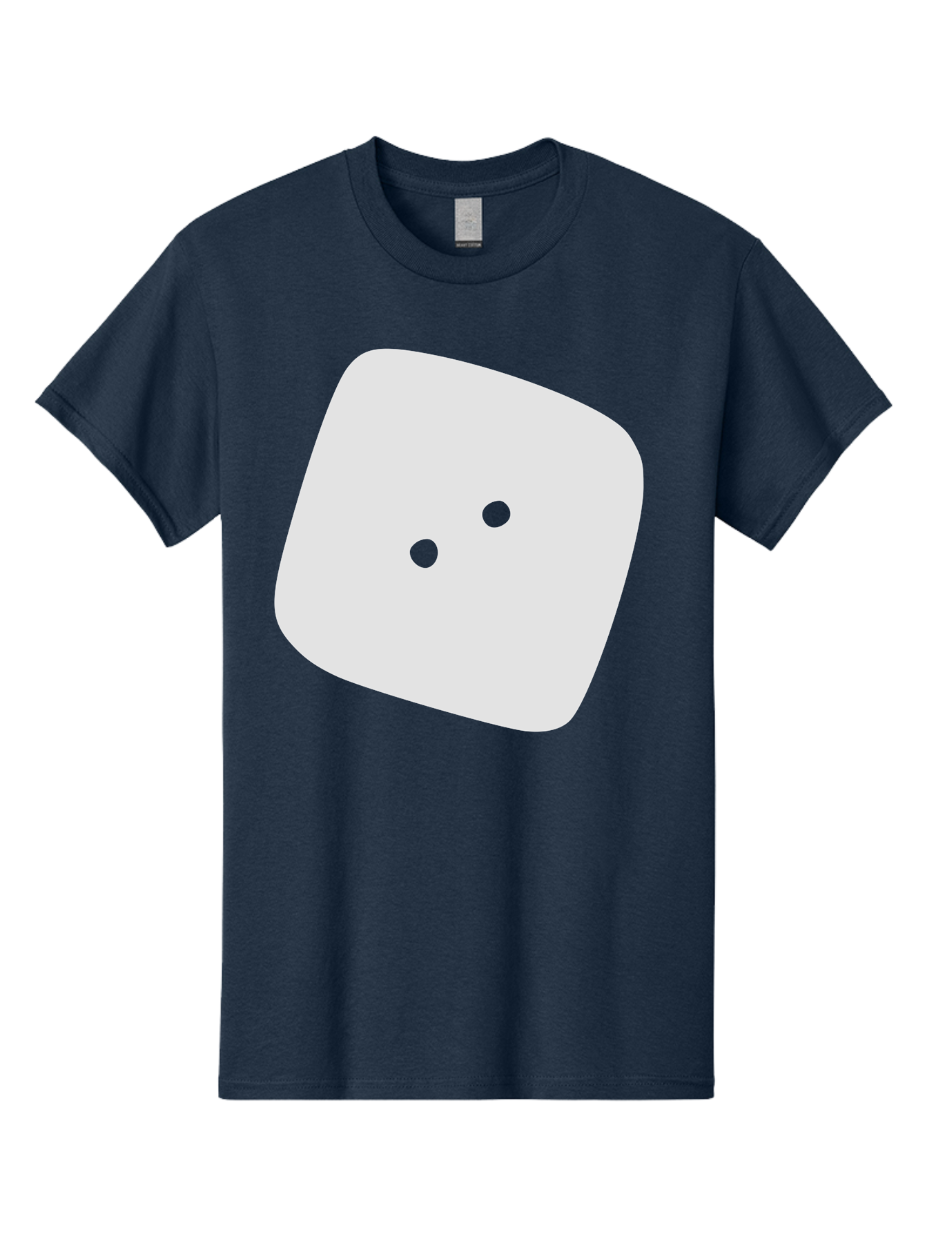 White-Rounded-Square-With-Two-Green-Dots Men'S Graphic Tee, 100% Cotton, Comfortable Casual Summer Wear, Machine Washable, Simple Smiley Face, Minimalist Design, Cute Emoji, Rounded Square Shape, Green Dots, Friendly Expression, Digital Icon, Aac137 15