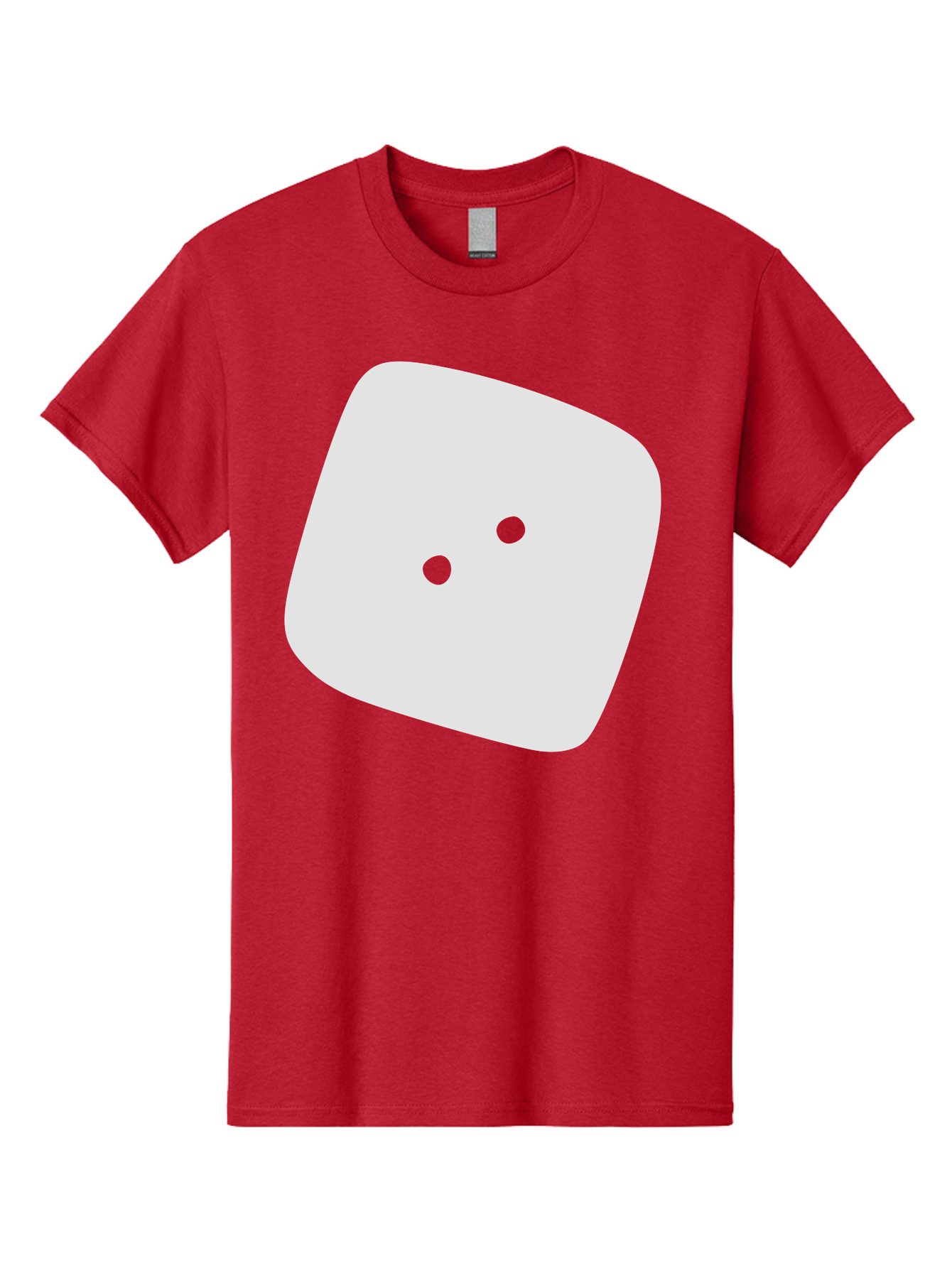 White-Rounded-Square-With-Two-Green-Dots Men'S Graphic Tee, 100% Cotton, Comfortable Casual Summer Wear, Machine Washable, Simple Smiley Face, Minimalist Design, Cute Emoji, Rounded Square Shape, Green Dots, Friendly Expression, Digital Icon, Aac137 27