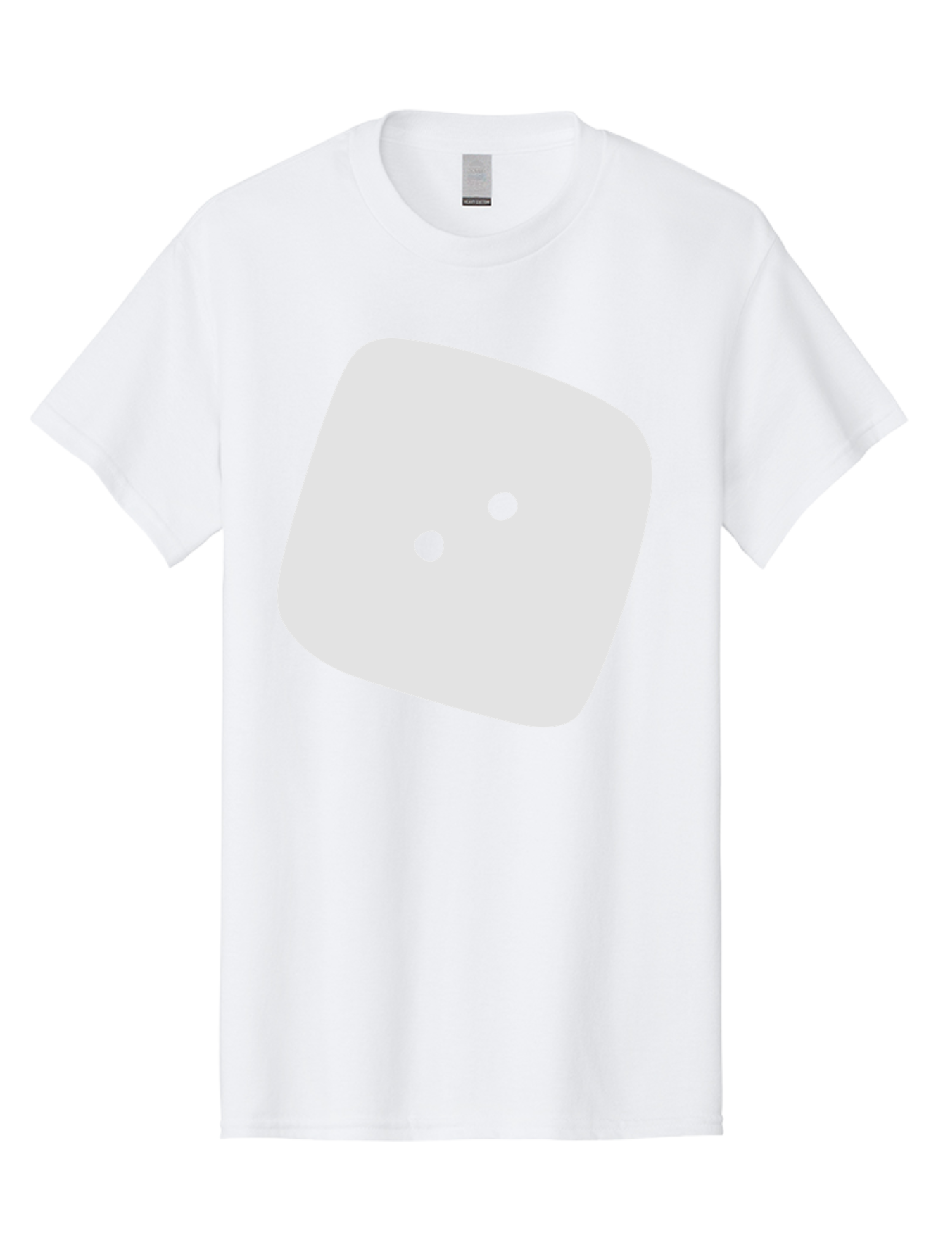 White-Rounded-Square-With-Two-Green-Dots Men'S Graphic Tee, 100% Cotton, Comfortable Casual Summer Wear, Machine Washable, Simple Smiley Face, Minimalist Design, Cute Emoji, Rounded Square Shape, Green Dots, Friendly Expression, Digital Icon, Aac137 25