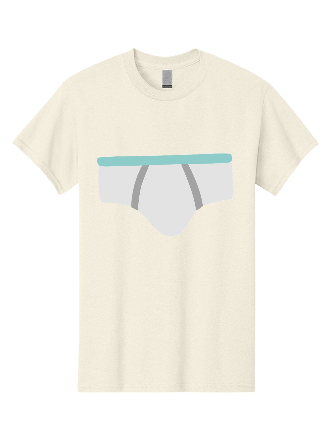 White-Underwear Men'S Graphic Tee, 100% Cotton, Comfortable Casual Summer Wear, Machine Washable, Men'S Briefs, White Underwear, Gray Stripes, Light Blue Waistband, Comfortable Undergarments, Minimalist Design, Simple Illustration Aac138 11