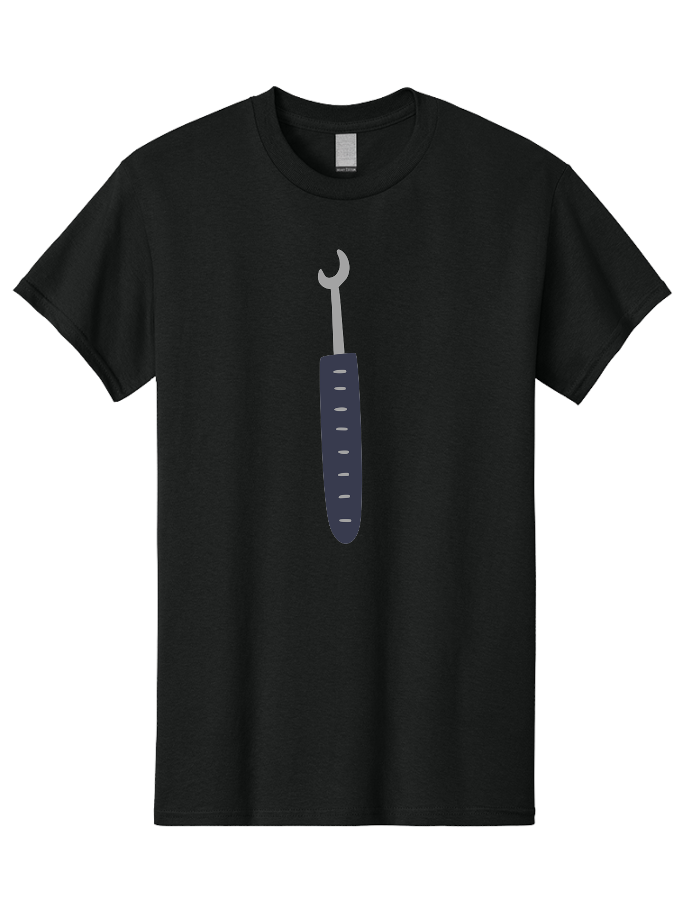 Wrench Men'S Graphic Tee, 100% Cotton, Comfortable Casual Summer Wear, Machine Washable, Adjustable Wrench, Metal Tool, Silver Wrench, Black Handle, Ergonomic Grip, Technical Illustration, Modern Design, Hand Tool Aac140 11