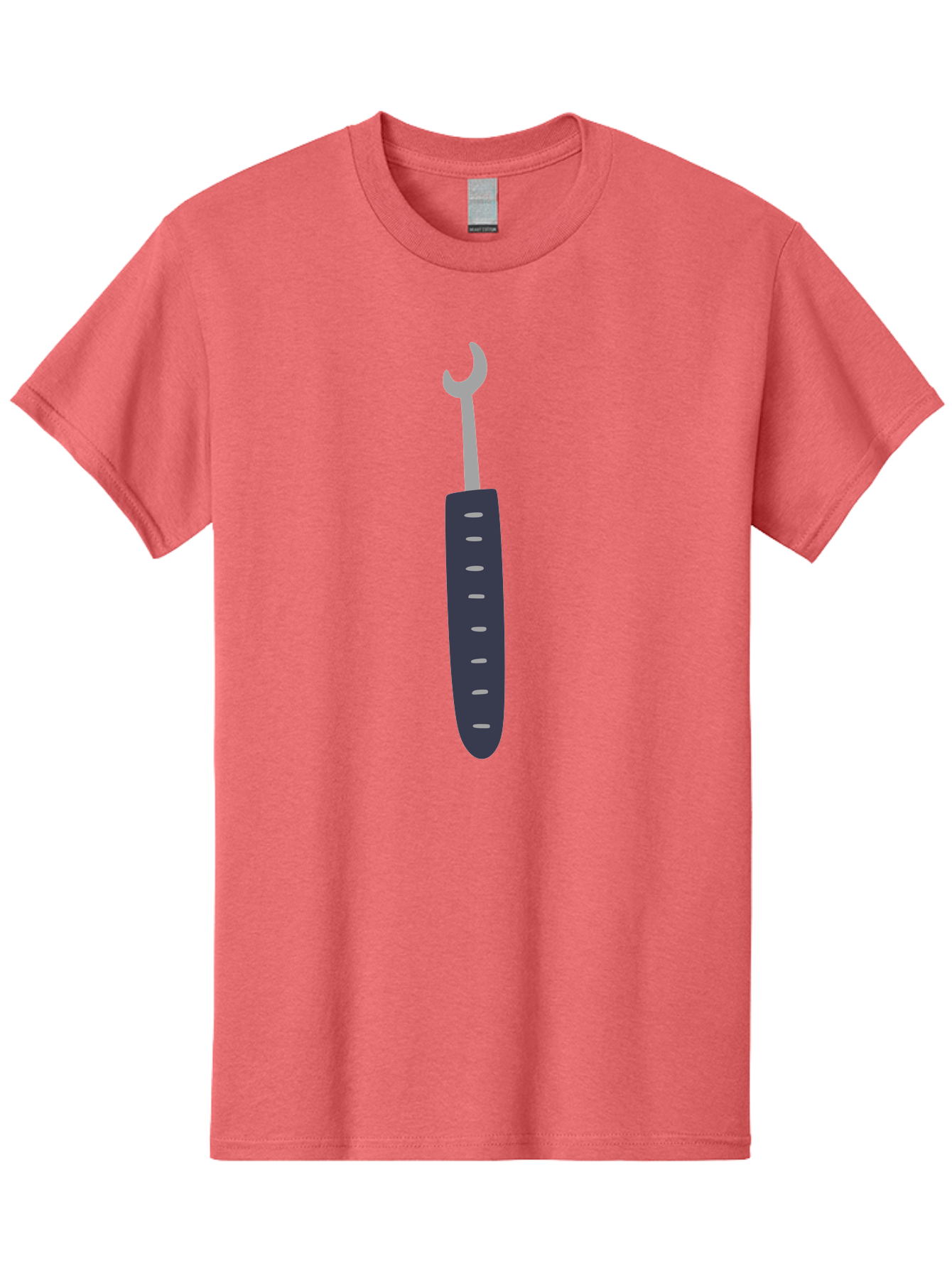 Wrench Men'S Graphic Tee, 100% Cotton, Comfortable Casual Summer Wear, Machine Washable, Adjustable Wrench, Metal Tool, Silver Wrench, Black Handle, Ergonomic Grip, Technical Illustration, Modern Design, Hand Tool Aac140 3