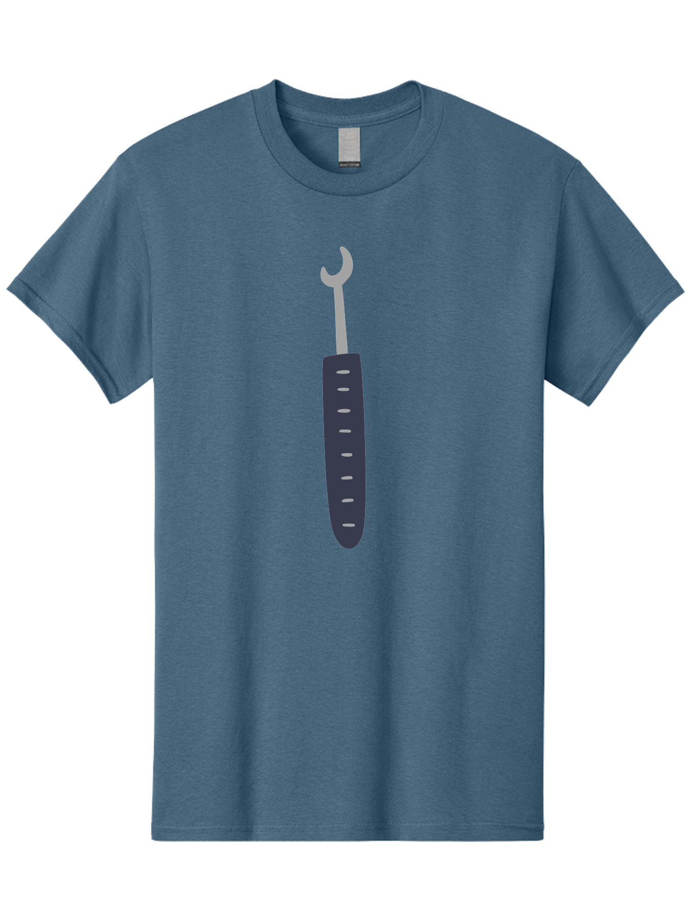 Wrench Men'S Graphic Tee, 100% Cotton, Comfortable Casual Summer Wear, Machine Washable, Adjustable Wrench, Metal Tool, Silver Wrench, Black Handle, Ergonomic Grip, Technical Illustration, Modern Design, Hand Tool Aac140 15