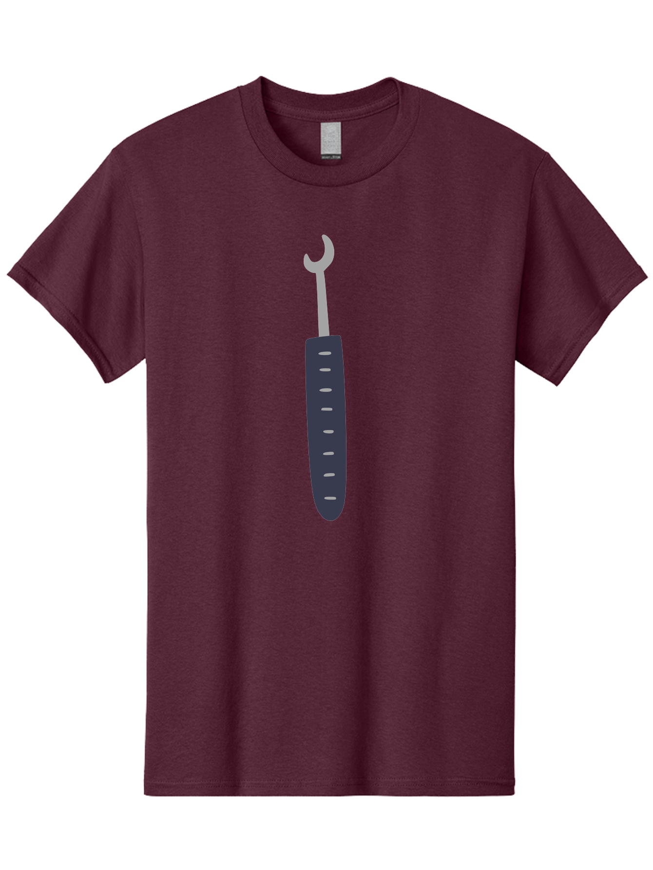 Wrench Men'S Graphic Tee, 100% Cotton, Comfortable Casual Summer Wear, Machine Washable, Adjustable Wrench, Metal Tool, Silver Wrench, Black Handle, Ergonomic Grip, Technical Illustration, Modern Design, Hand Tool Aac140 13