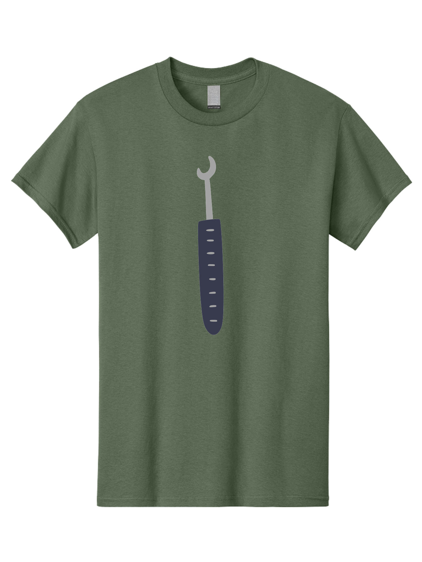 Wrench Men'S Graphic Tee, 100% Cotton, Comfortable Casual Summer Wear, Machine Washable, Adjustable Wrench, Metal Tool, Silver Wrench, Black Handle, Ergonomic Grip, Technical Illustration, Modern Design, Hand Tool Aac140 19