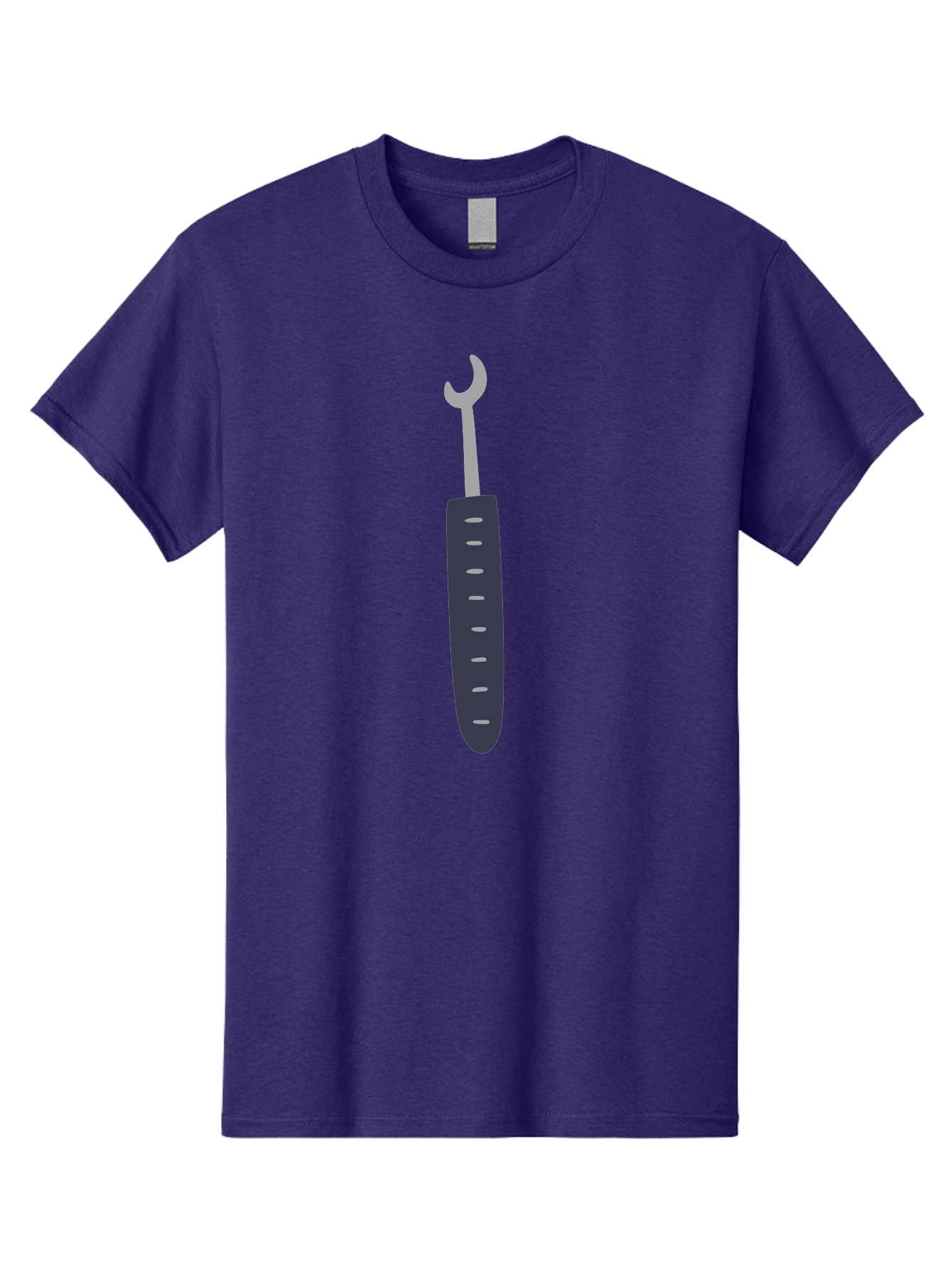 Wrench Men'S Graphic Tee, 100% Cotton, Comfortable Casual Summer Wear, Machine Washable, Adjustable Wrench, Metal Tool, Silver Wrench, Black Handle, Ergonomic Grip, Technical Illustration, Modern Design, Hand Tool Aac140 25