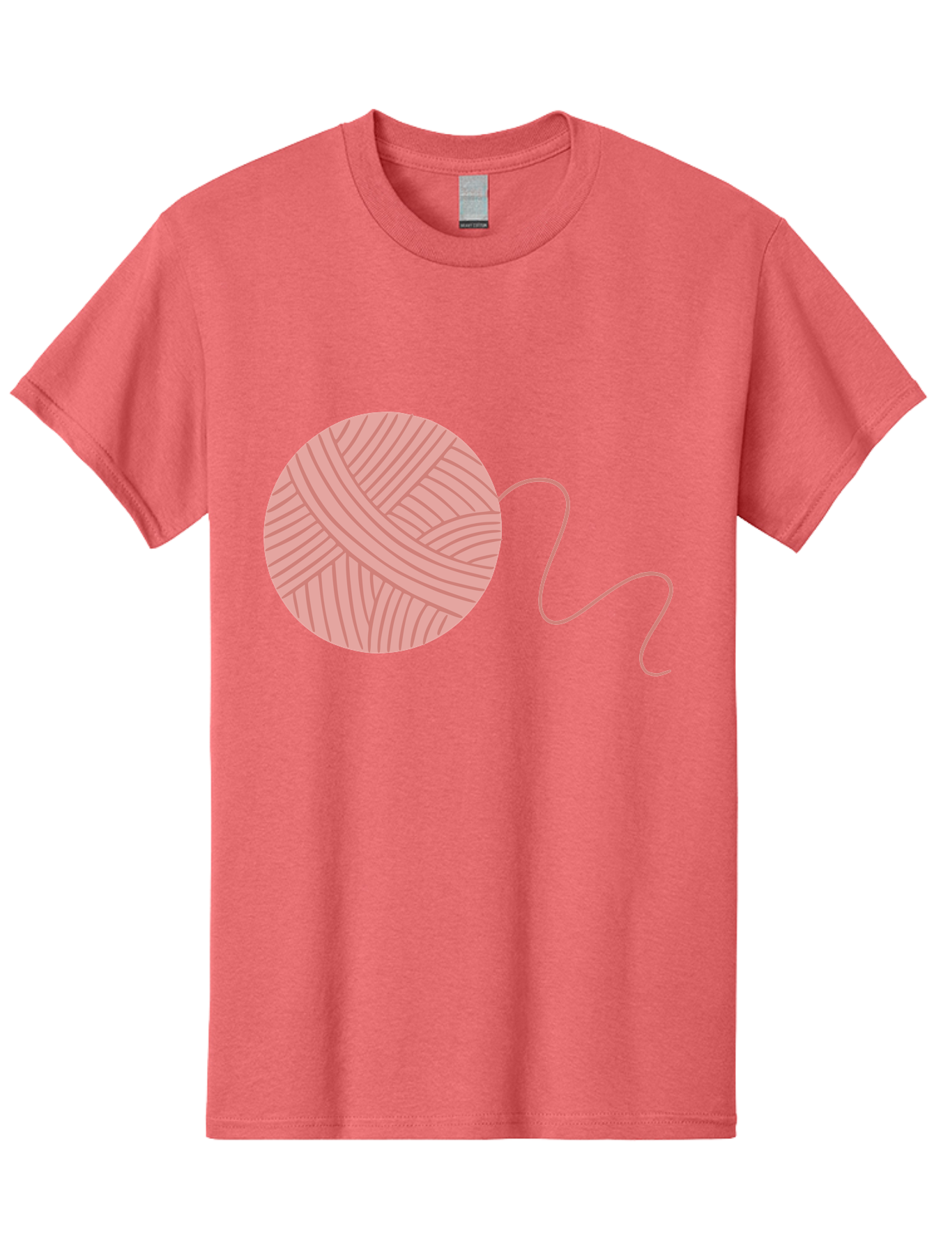 Yarn-Ball Men'S Graphic Tee, 100% Cotton, Comfortable Casual Summer Wear, Machine Washable, Pink Yarn, Ball Of Yarn, Knitting Supplies, Crochet Materials, Crafting Tools, Handmade Hobby, Diy Project, Yarn Thread, Pink Color Aac145 23