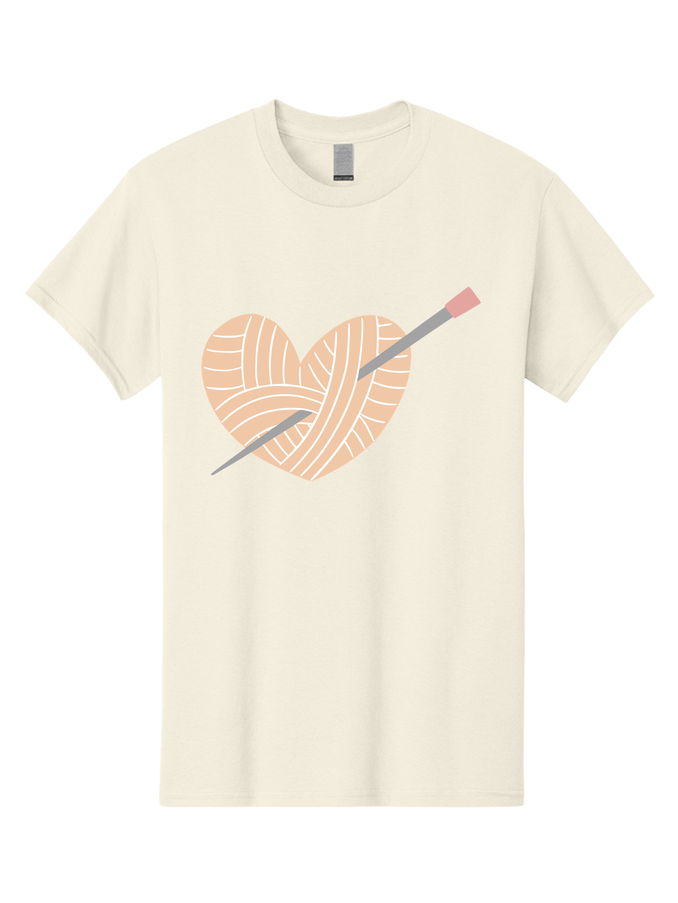 Yarn-Heart-Knitting-Needles Men'S Graphic Tee, 100% Cotton, Comfortable Casual Summer Wear, Machine Washable, Heart Shaped Yarn, Knitting Needles, Crochet, Handmade, Pink Yarn, Crafting, Hobby, Fiber Art, Knitting, Diy Aac147 27