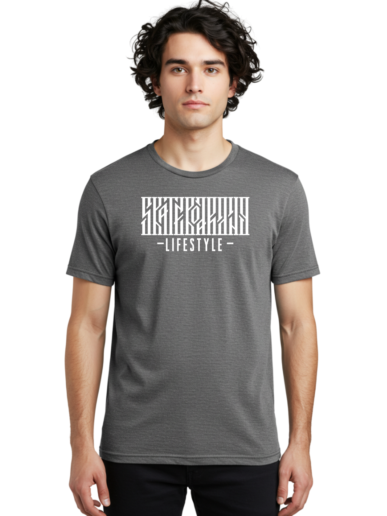 Lifestyle-1 Men'S Graphic Tee, 100% Cotton, Comfortable Casual Summer Wear, Machine Washable, Lifestyle Branding, White Typography, Modern Design, Geometric Patterns, Fashion Statement, Urban Style, Chic Aesthetics Aac151 14