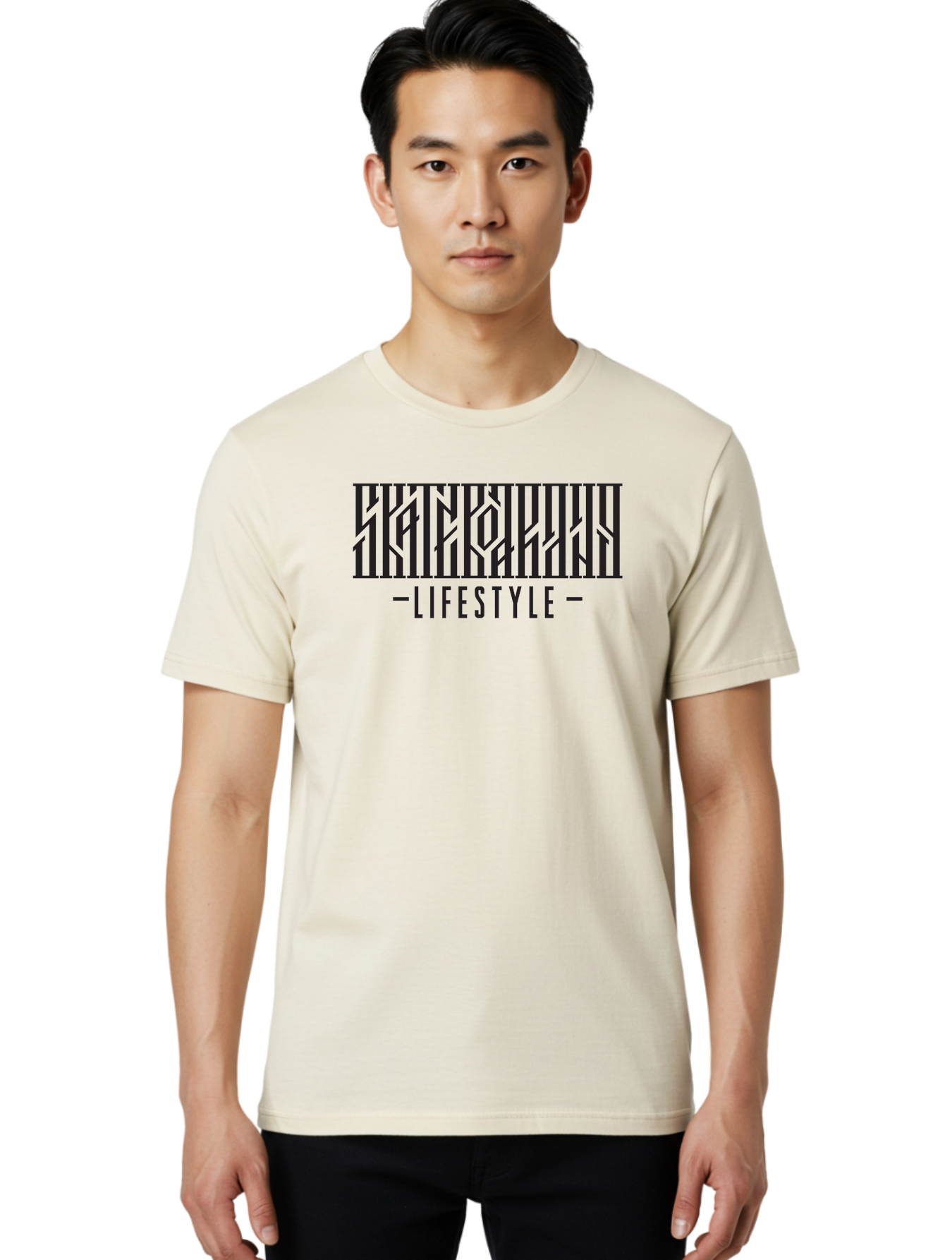 Lifestyle Men'S Graphic Tee, 100% Cotton, Comfortable Casual Summer Wear, Machine Washable, Lifestyle Branding, Trendy Graphics, Modern Design, Black Typography, Stylish Patterns, Abstract Shapes, Fashion Lifestyle, Creative Art Aac152 26