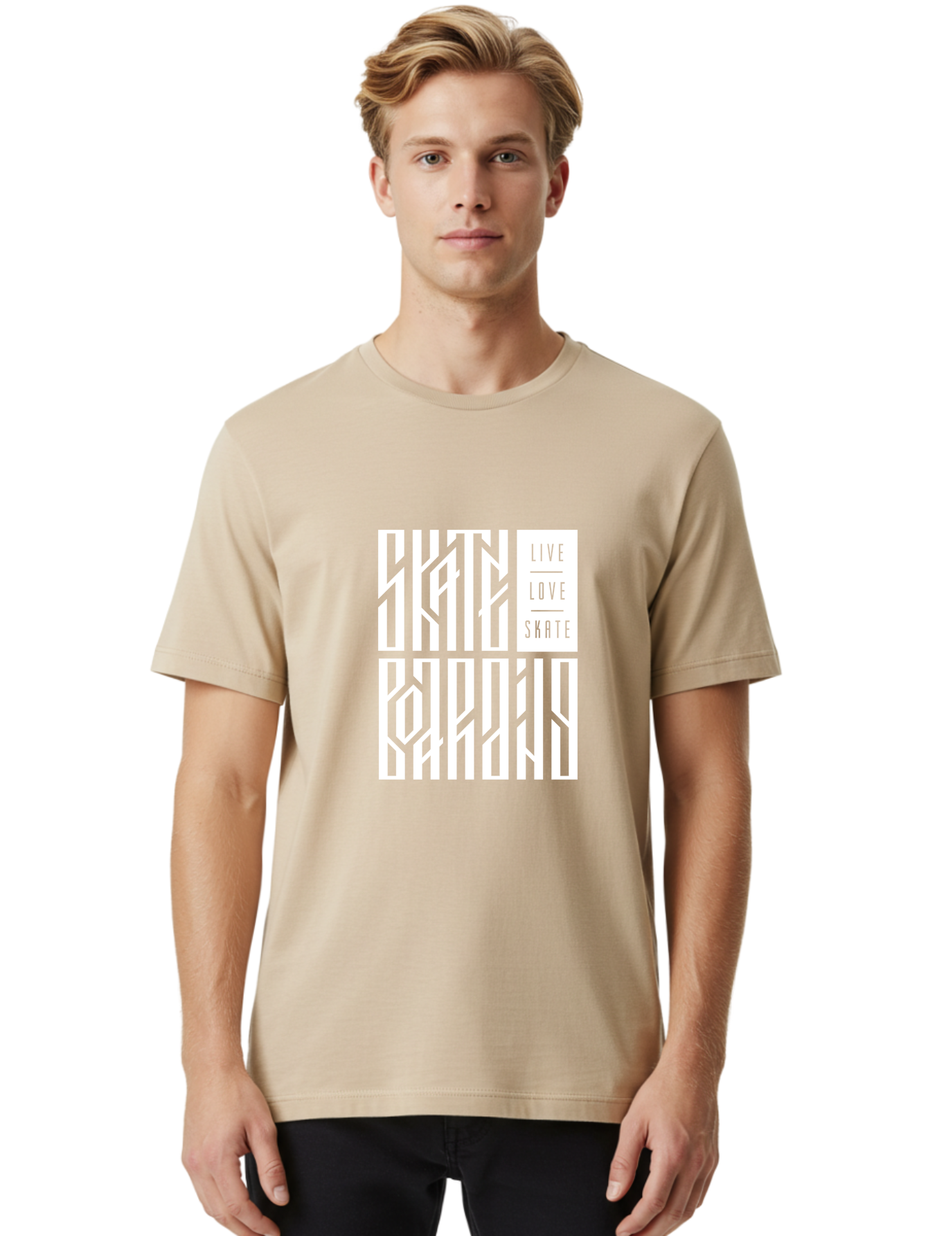 Live-Love-Skate-1 Men'S Graphic Tee, 100% Cotton, Comfortable Casual Summer Wear, Machine Washable, Skateboarding Culture, Action Sports, Extreme Sports, Skate Lifestyle, Streetwear Fashion, Urban Style, Skateboard Graphics, Skateboard Art Aac153 22