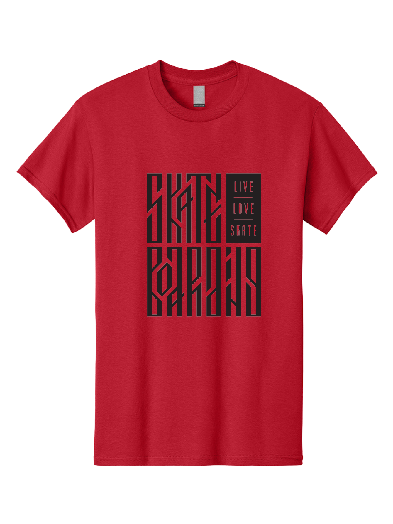 Live-Love-Skate Men'S Graphic Tee, 100% Cotton, Comfortable Casual Summer Wear, Machine Washable, Street Art Style, Skate Culture, Bold Typography, Urban Lifestyle, Action Sports, Graffiti-Inspired Design, Skateboarding Community Aac154 1