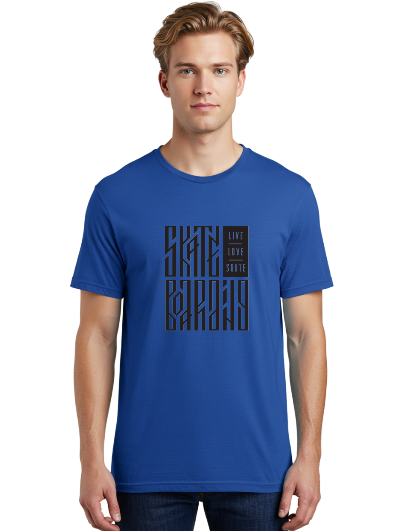 Live-Love-Skate Men'S Graphic Tee, 100% Cotton, Comfortable Casual Summer Wear, Machine Washable, Street Art Style, Skate Culture, Bold Typography, Urban Lifestyle, Action Sports, Graffiti-Inspired Design, Skateboarding Community Aac154 14