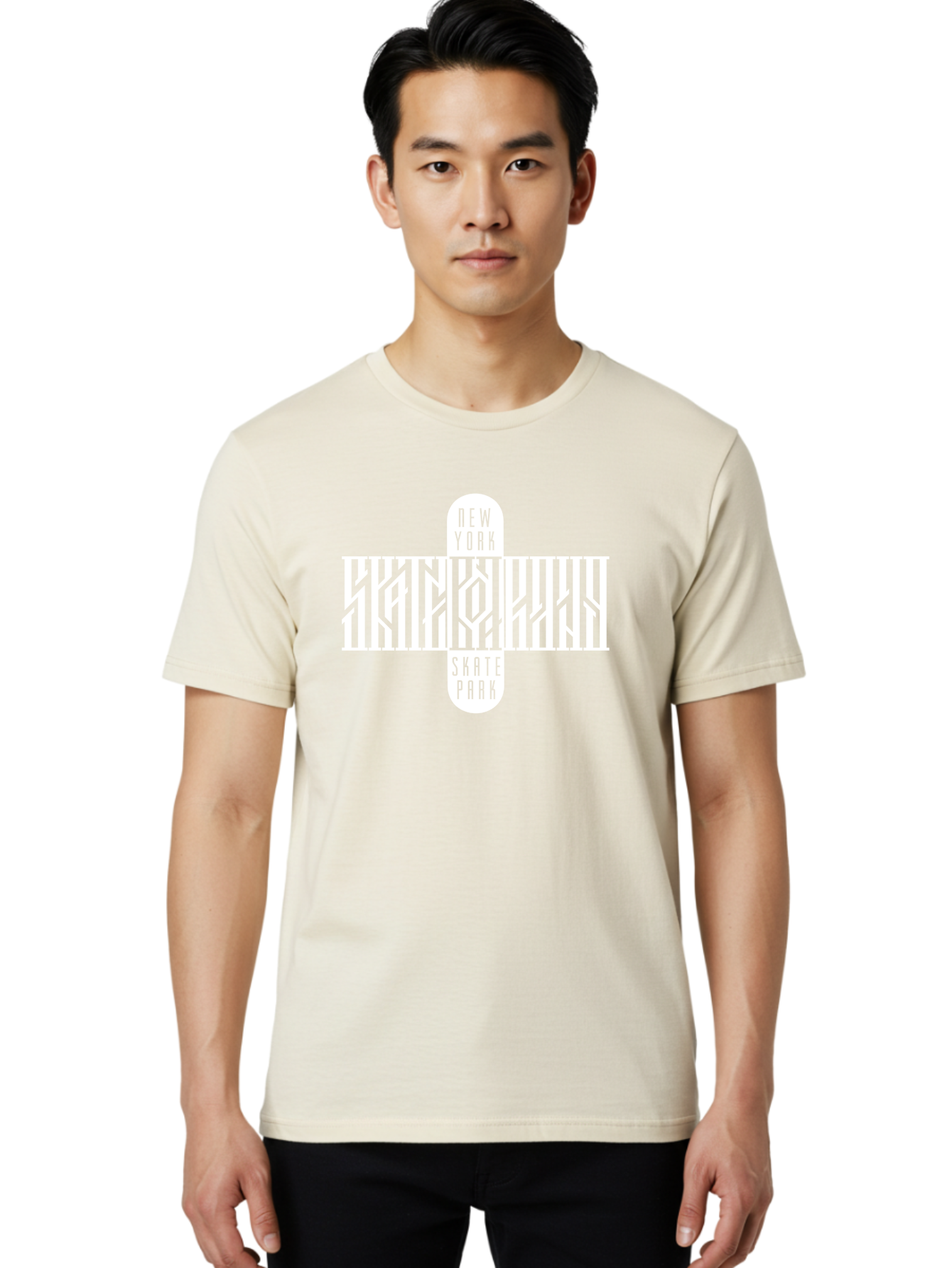 New-York-Skate-Park Men'S Graphic Tee, 100% Cotton, Comfortable Casual Summer Wear, Machine Washable, Skateboarding, Skate Park, New York, Street Art, Skate Culture, Urban Sports, Skateboard Graphics, Skateboarding Community, Action Sports Aac159 2