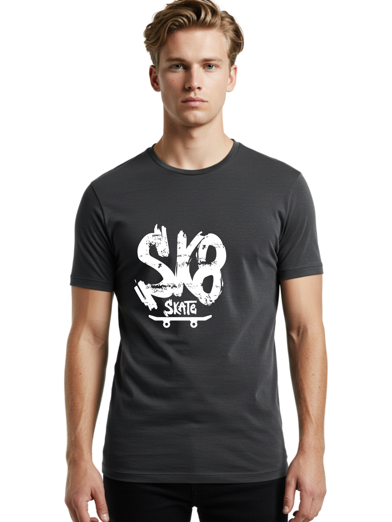 Sk8-2 Men'S Graphic Tee, 100% Cotton, Comfortable Casual Summer Wear, Machine Washable, Skateboarding Logo, Skate Culture, Streetwear Fashion, Action Sports, Skateboarding Brand, Edgy Design, Youth Lifestyle, Skateboard Graphics Aac161 16