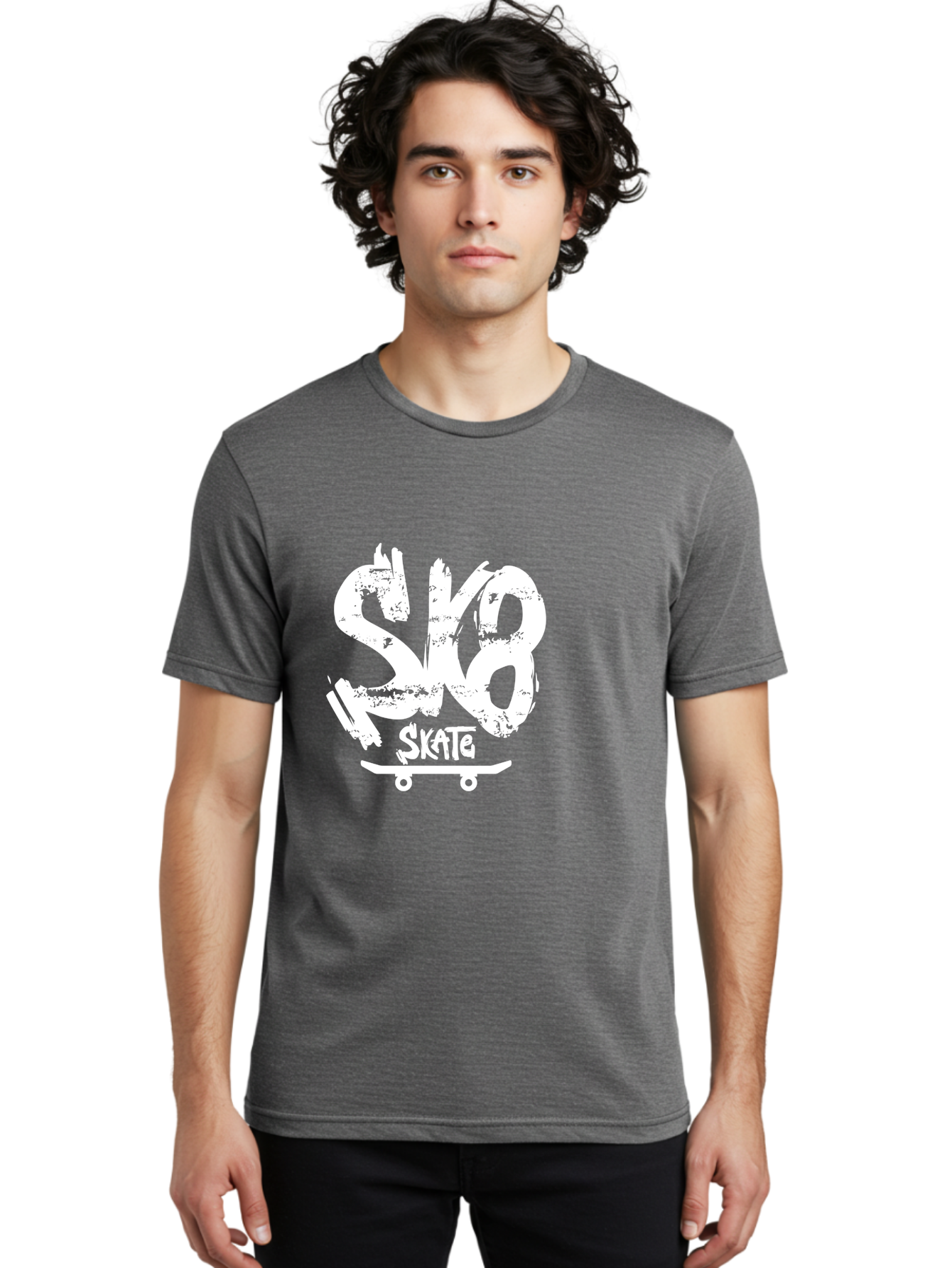 Sk8-2 Men'S Graphic Tee, 100% Cotton, Comfortable Casual Summer Wear, Machine Washable, Skateboarding Logo, Skate Culture, Streetwear Fashion, Action Sports, Skateboarding Brand, Edgy Design, Youth Lifestyle, Skateboard Graphics Aac161 12