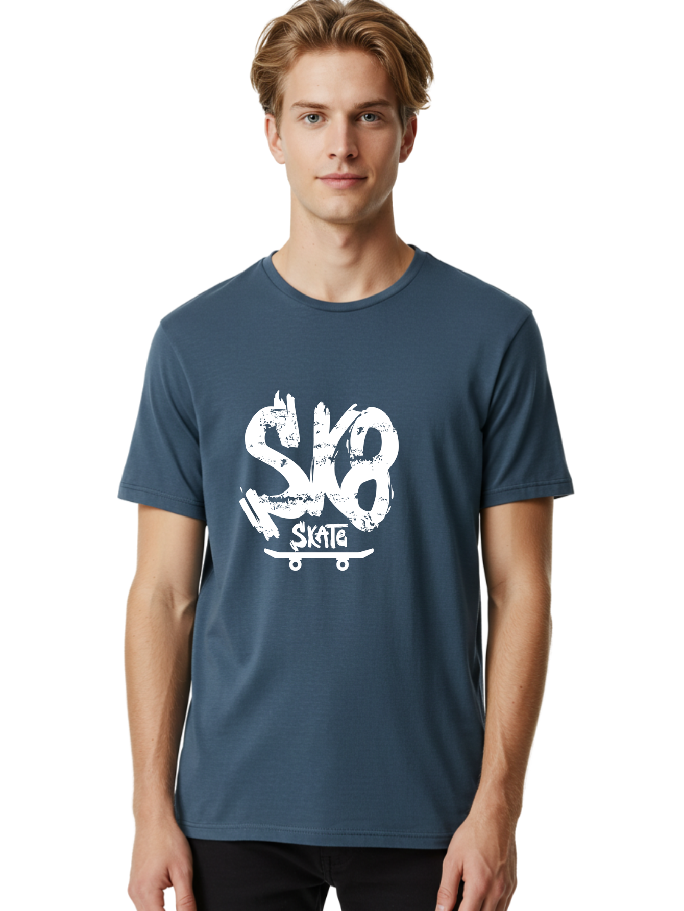 Sk8-2 Men'S Graphic Tee, 100% Cotton, Comfortable Casual Summer Wear, Machine Washable, Skateboarding Logo, Skate Culture, Streetwear Fashion, Action Sports, Skateboarding Brand, Edgy Design, Youth Lifestyle, Skateboard Graphics Aac161 6