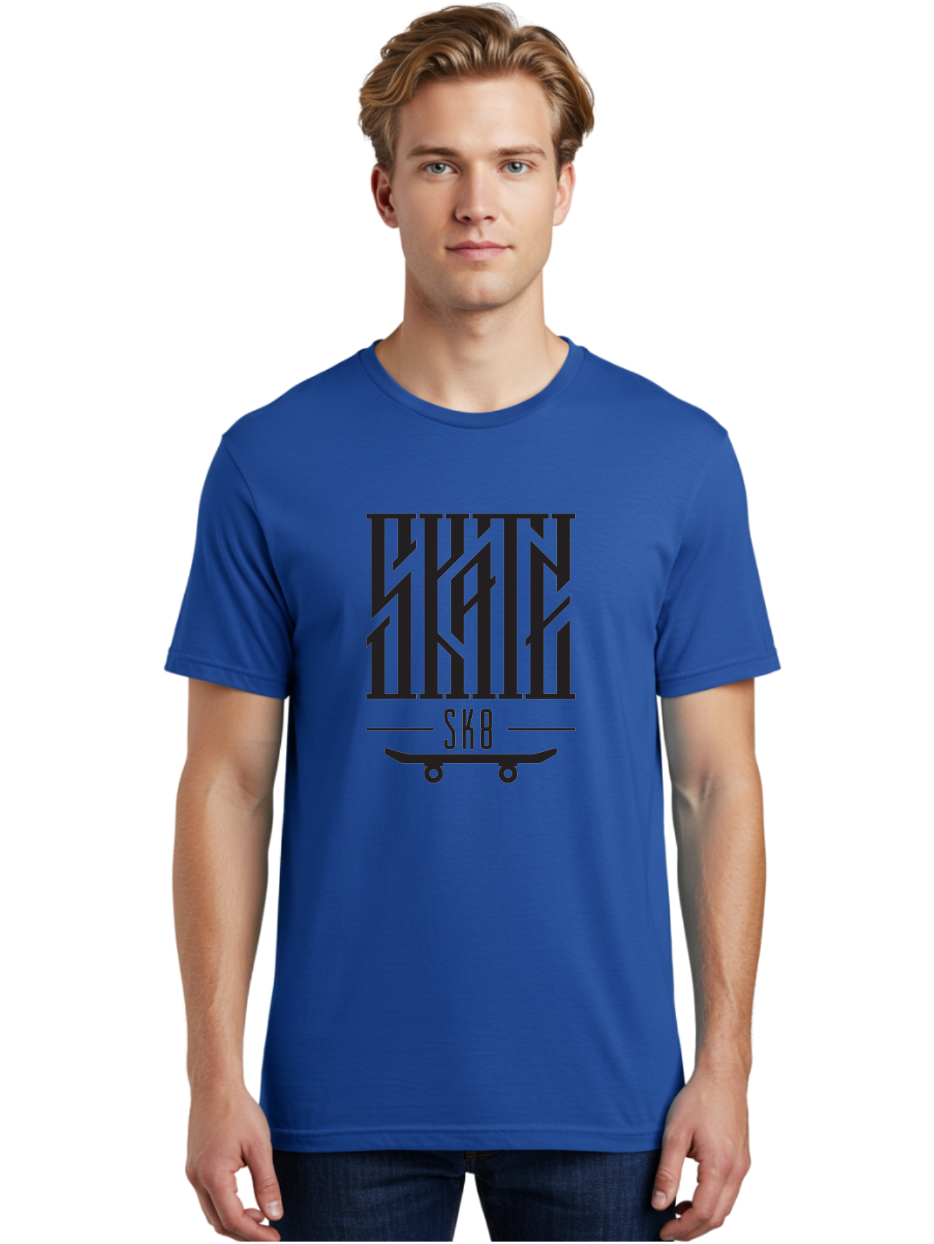 Sk8-3 Men'S Graphic Tee, 100% Cotton, Comfortable Casual Summer Wear, Machine Washable, Skateboarding, Sk8, Skate Culture, Streetwear, Extreme Sports, Graphic Design, Urban Style, Skateboard Graphics, Black And Green Design, Skateboard Art Aac162 22