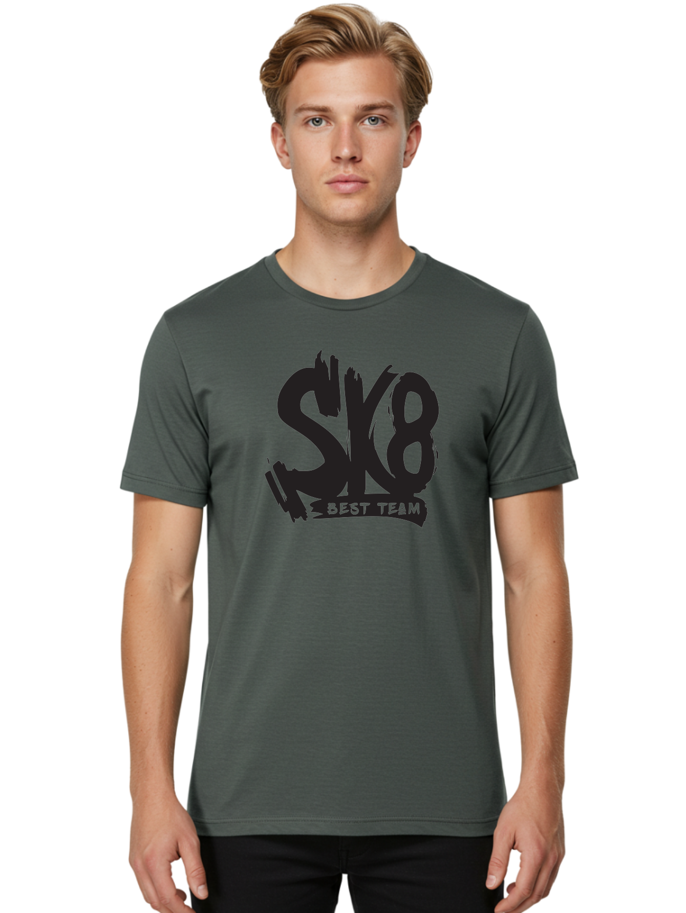 Sk8-Best-Team-1 Men'S Graphic Tee, 100% Cotton, Comfortable Casual Summer Wear, Machine Washable, Sk8 Best Team, Skate Team Logo, Skateboarding Graphics, Team Branding, Urban Sports, Action Sports, Skate Culture, Team Identity Aac163 8