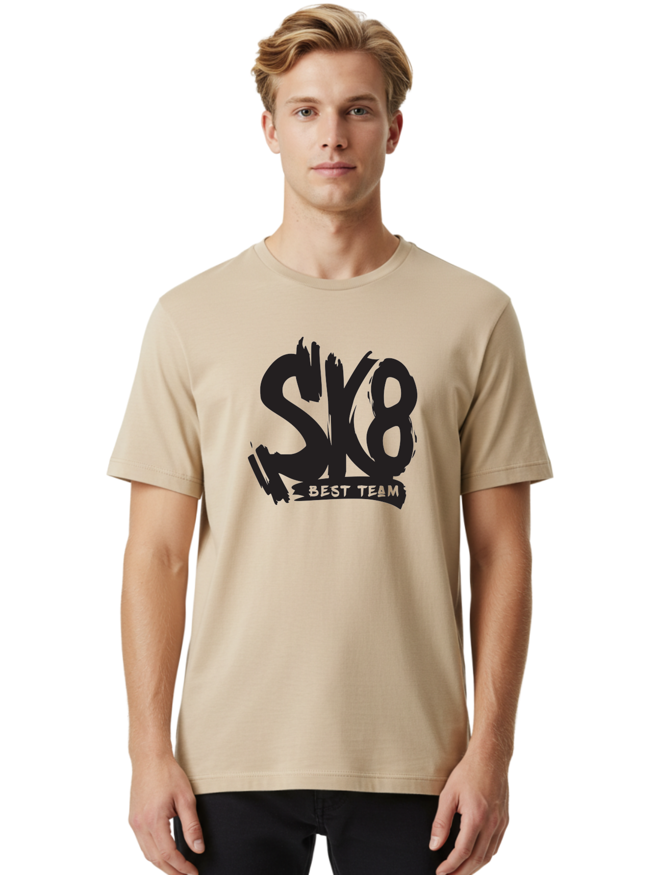Sk8-Best-Team-1 Men'S Graphic Tee, 100% Cotton, Comfortable Casual Summer Wear, Machine Washable, Sk8 Best Team, Skate Team Logo, Skateboarding Graphics, Team Branding, Urban Sports, Action Sports, Skate Culture, Team Identity Aac163 4