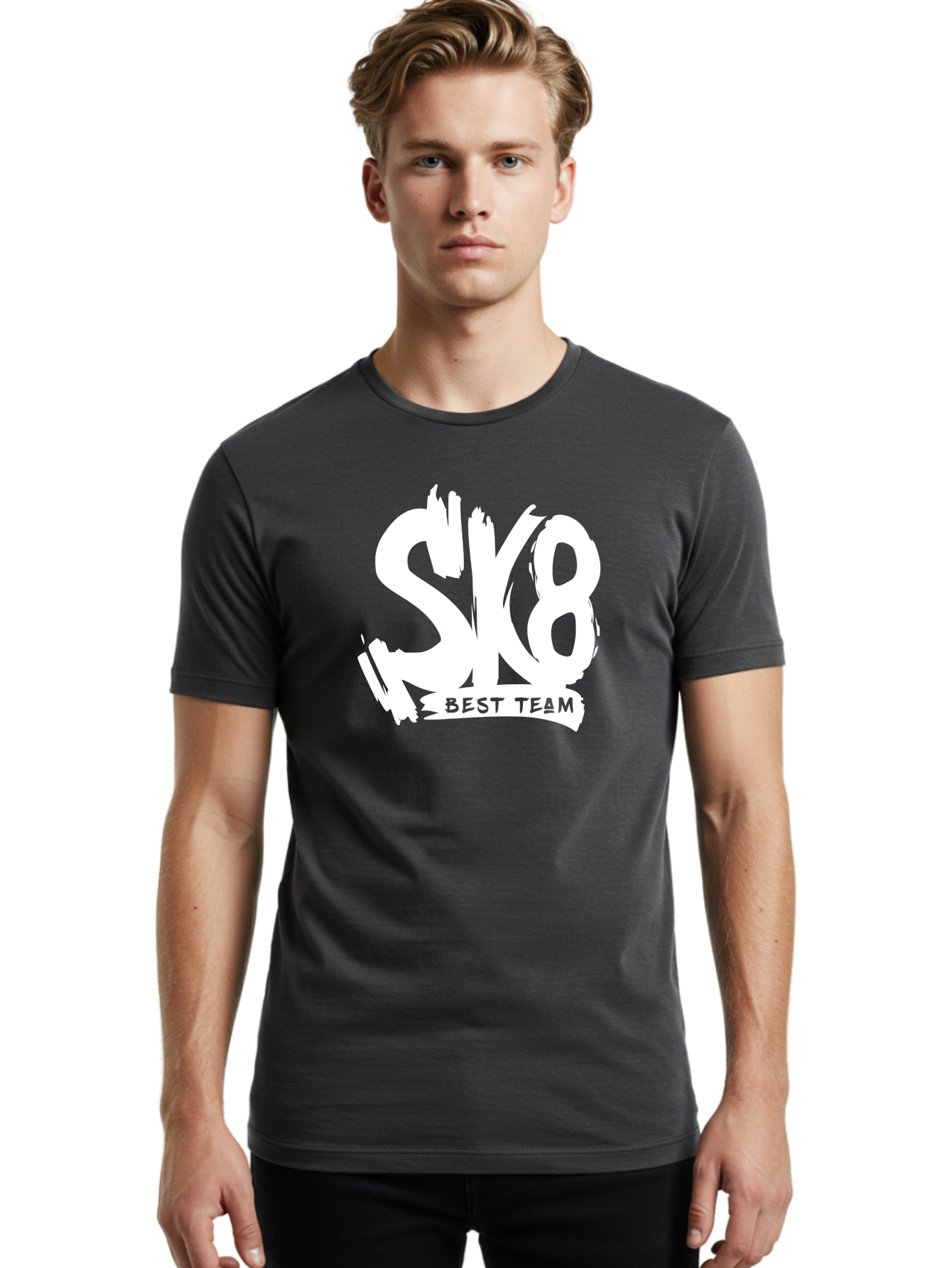 Sk8-Best-Team Men'S Graphic Tee, 100% Cotton, Comfortable Casual Summer Wear, Machine Washable, Action Sports Team Logo, Skateboarding Graphics, Team Spirit, Best Team Logo, Sports Branding, Team Identity, Skate Culture Aac164 30