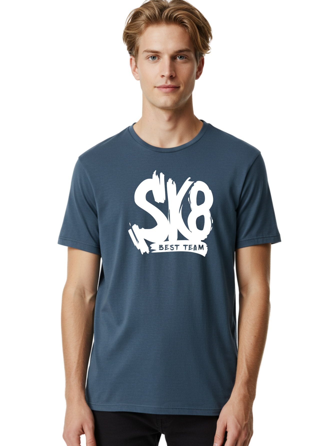 Sk8-Best-Team Men'S Graphic Tee, 100% Cotton, Comfortable Casual Summer Wear, Machine Washable, Action Sports Team Logo, Skateboarding Graphics, Team Spirit, Best Team Logo, Sports Branding, Team Identity, Skate Culture Aac164 14